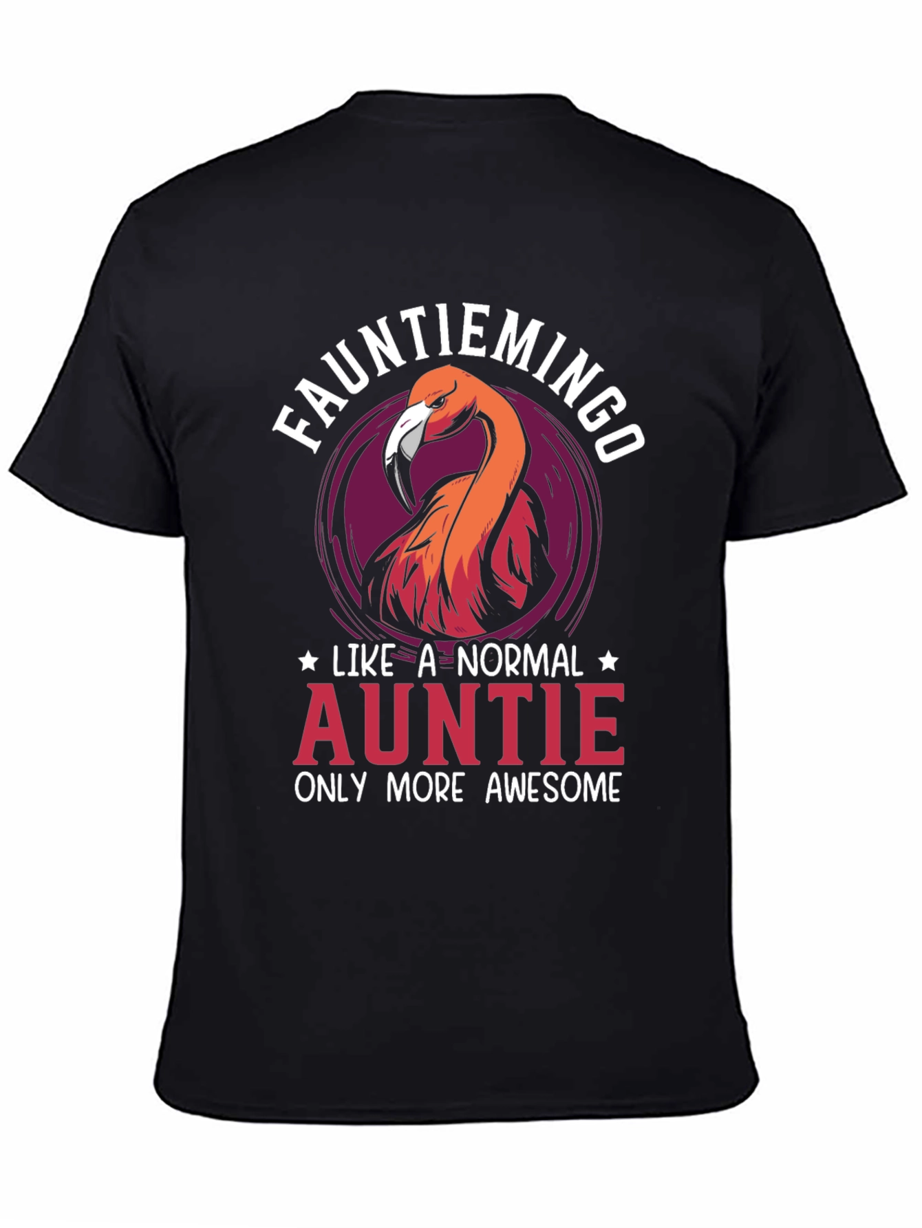 Funny Auntie Flamingo Graphic Tee