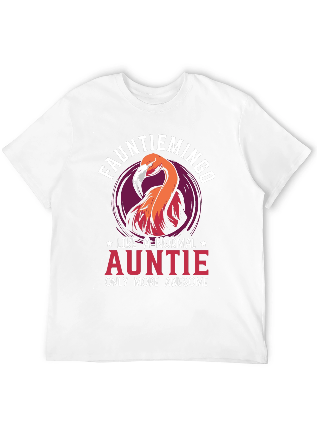 Funny Auntie Flamingo Graphic Tee