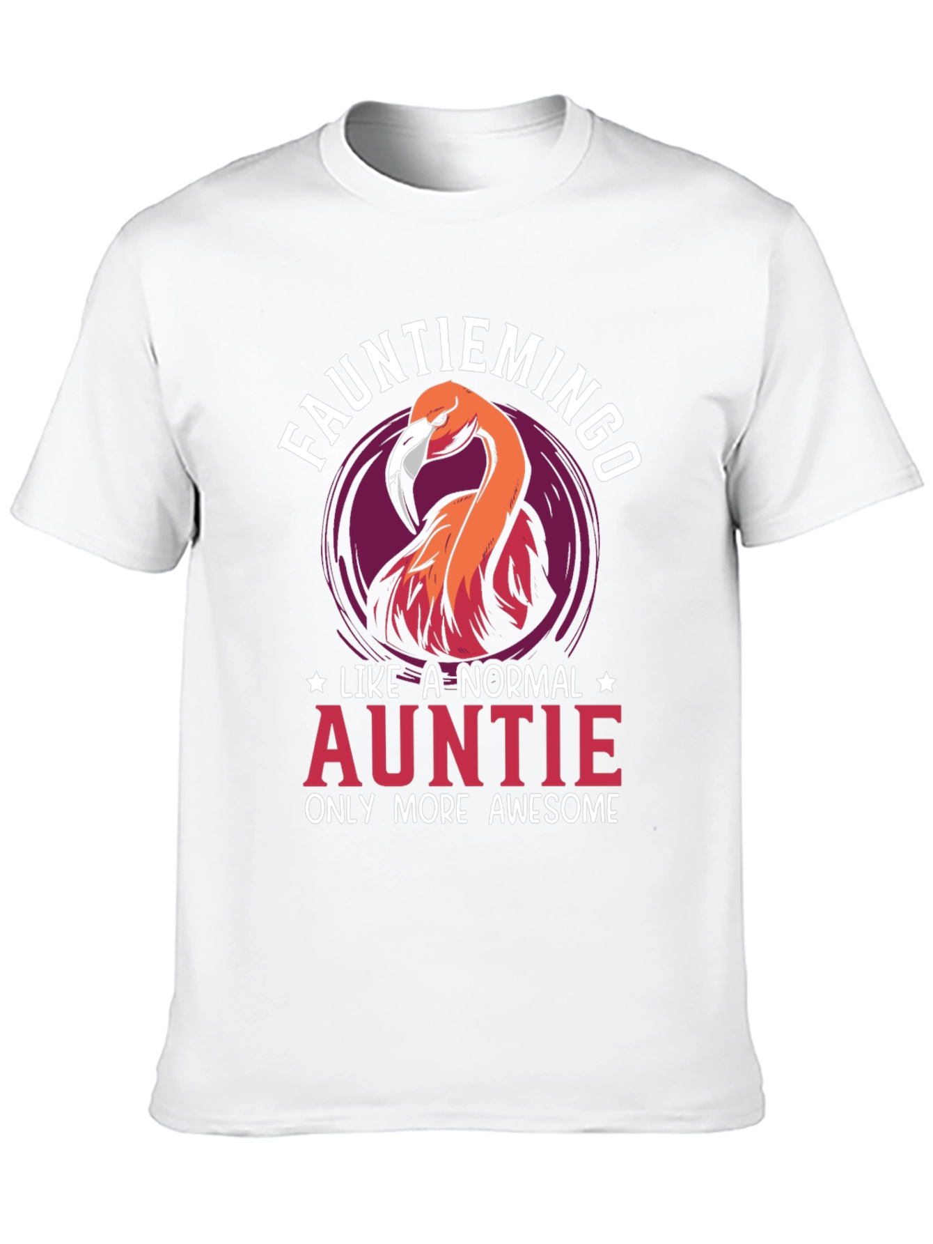 Funny Auntie Flamingo Graphic Tee