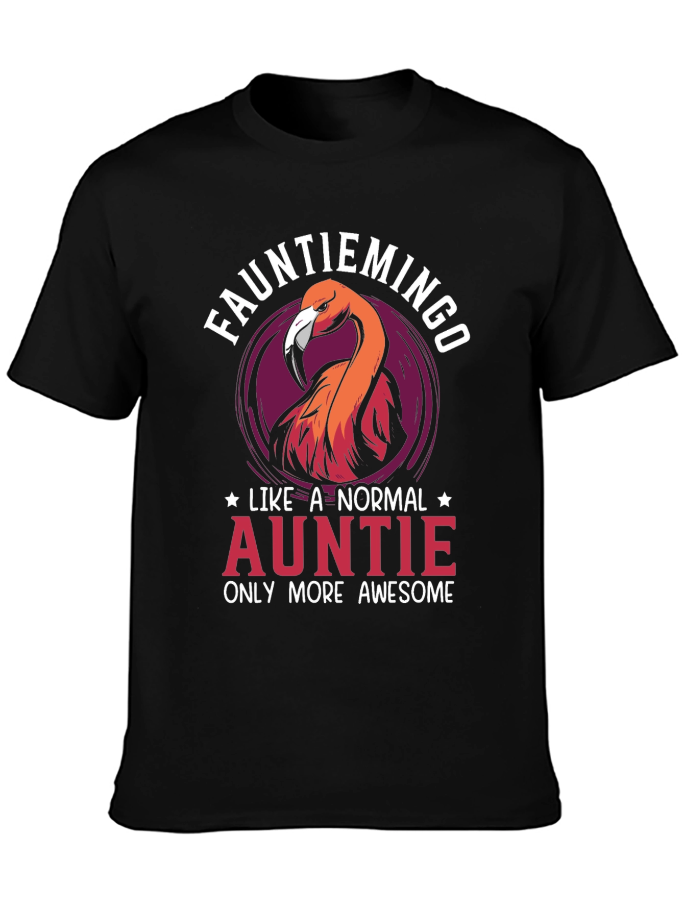 Funny Auntie Flamingo Graphic Tee