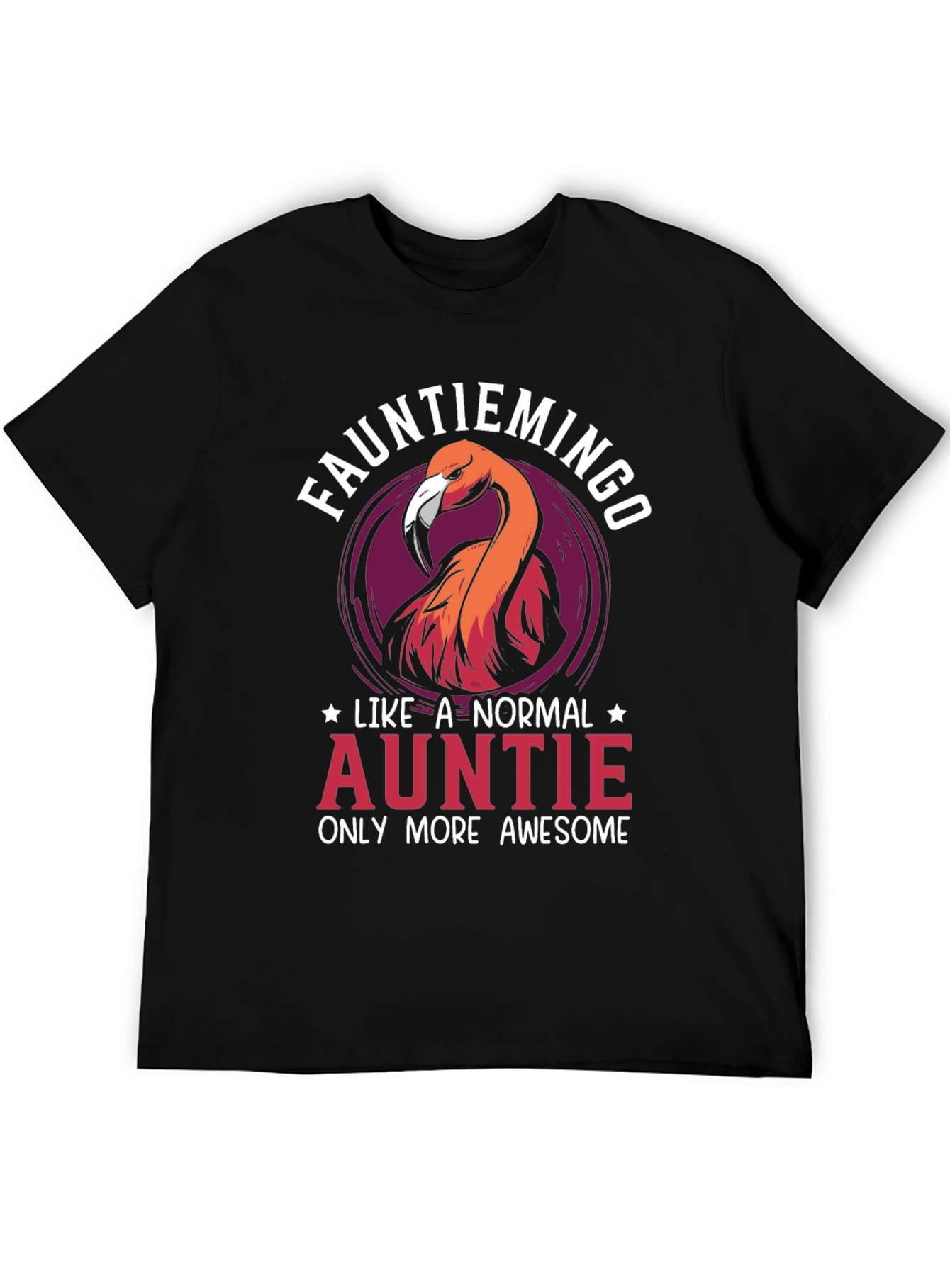 Funny Auntie Flamingo Graphic Tee