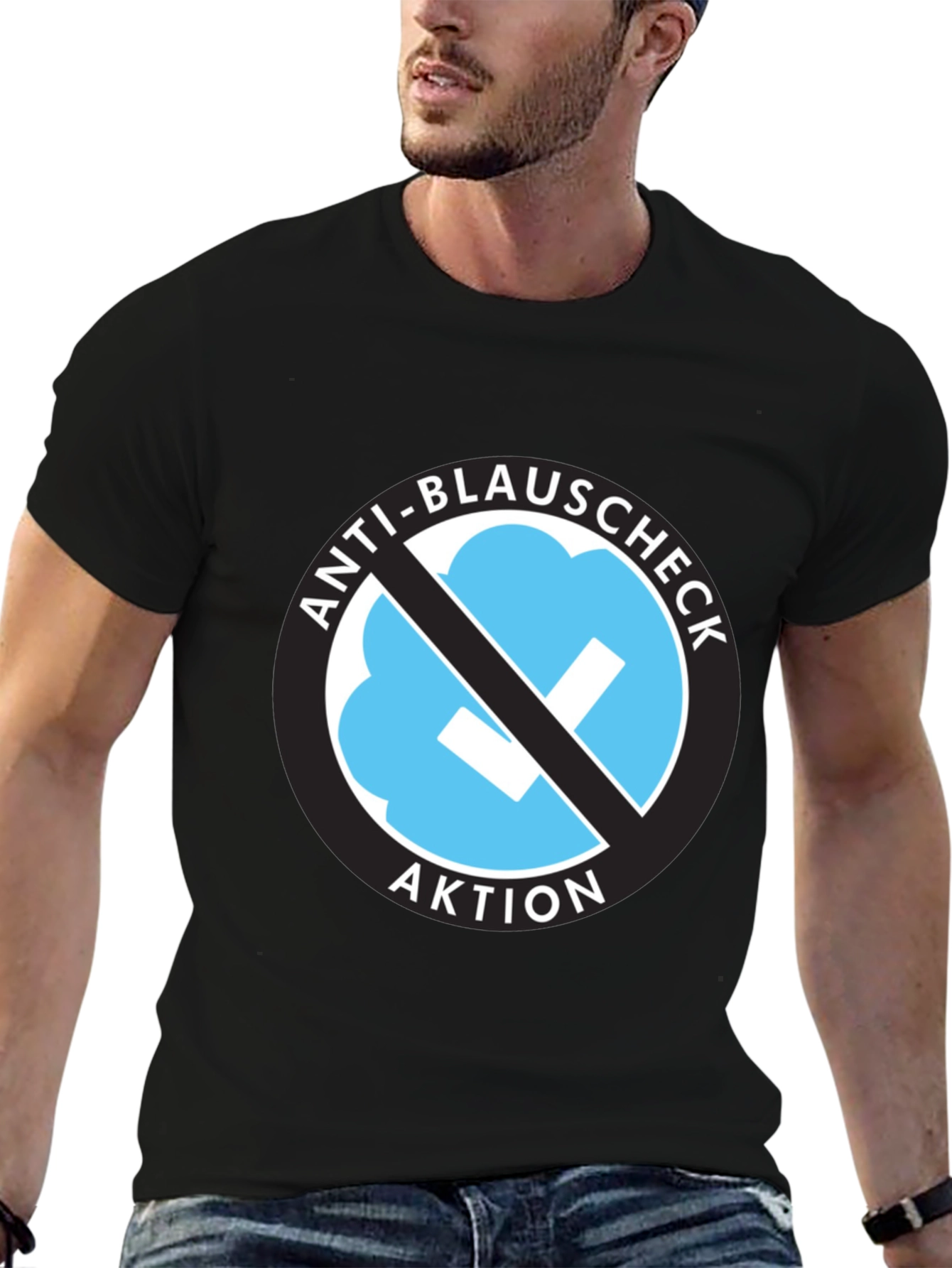 Anti-Blauschcheck Aktion Black T-Shirt