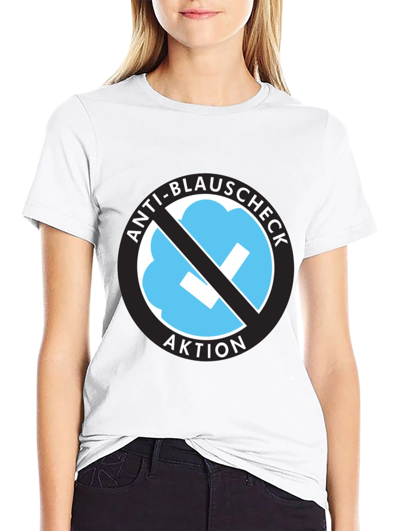 Anti-Blauschcheck Aktion Black T-Shirt