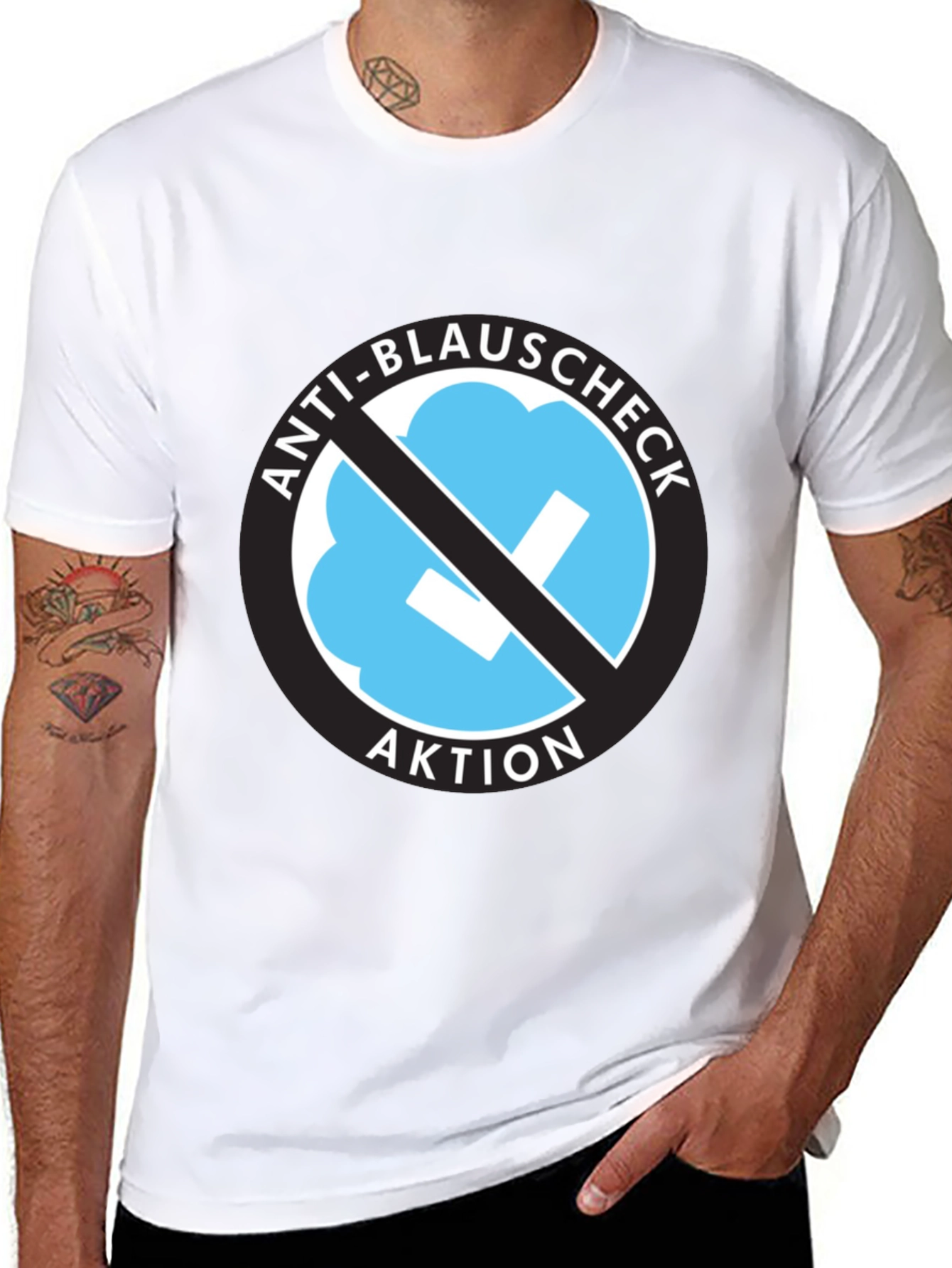 Anti-Blauschcheck Aktion Black T-Shirt