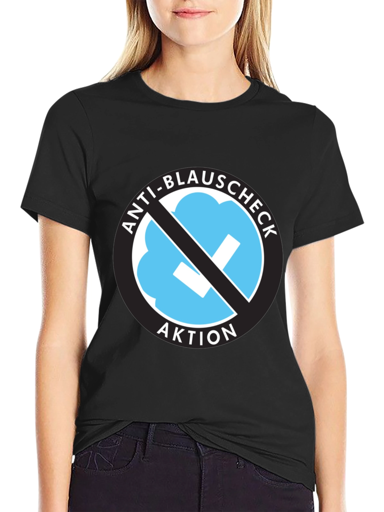 Anti-Blauschcheck Aktion Black T-Shirt