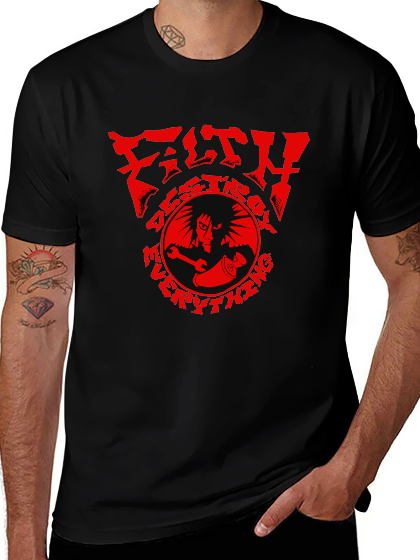 Filth Destroy Everything Graphic Tee - Black