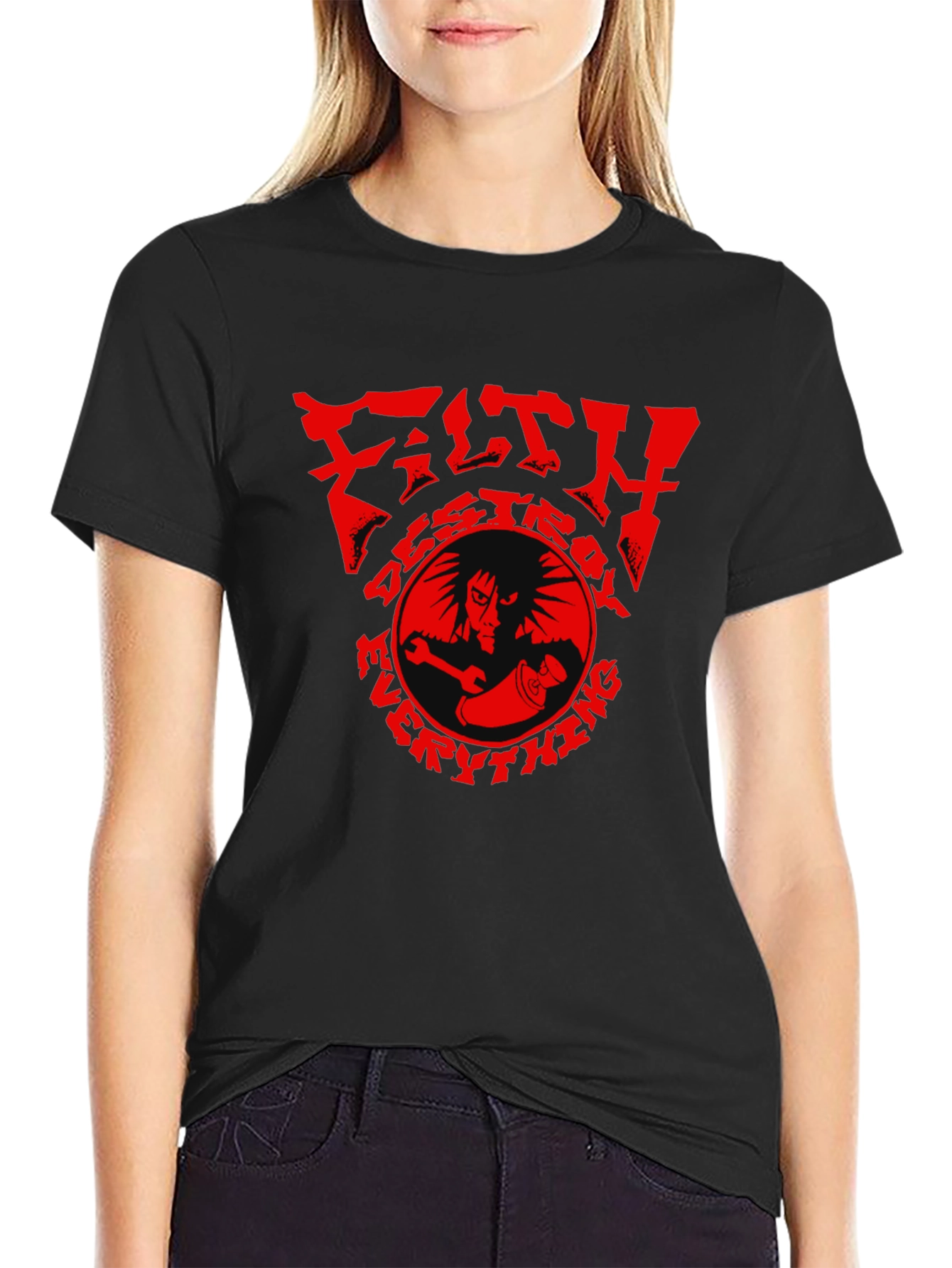 Filth Destroy Everything Graphic Tee - Black