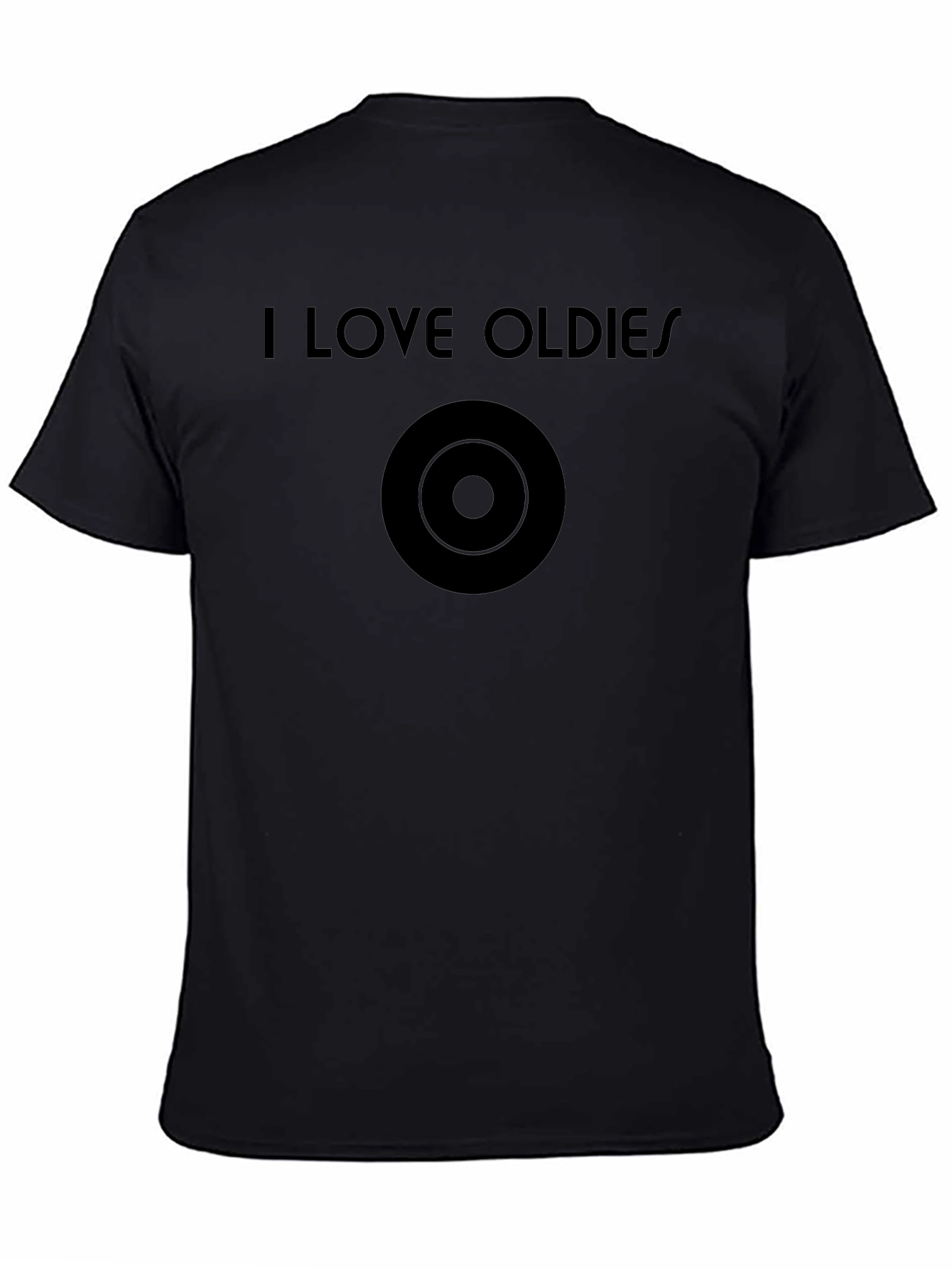 I Love Oldies Black Graphic Tee