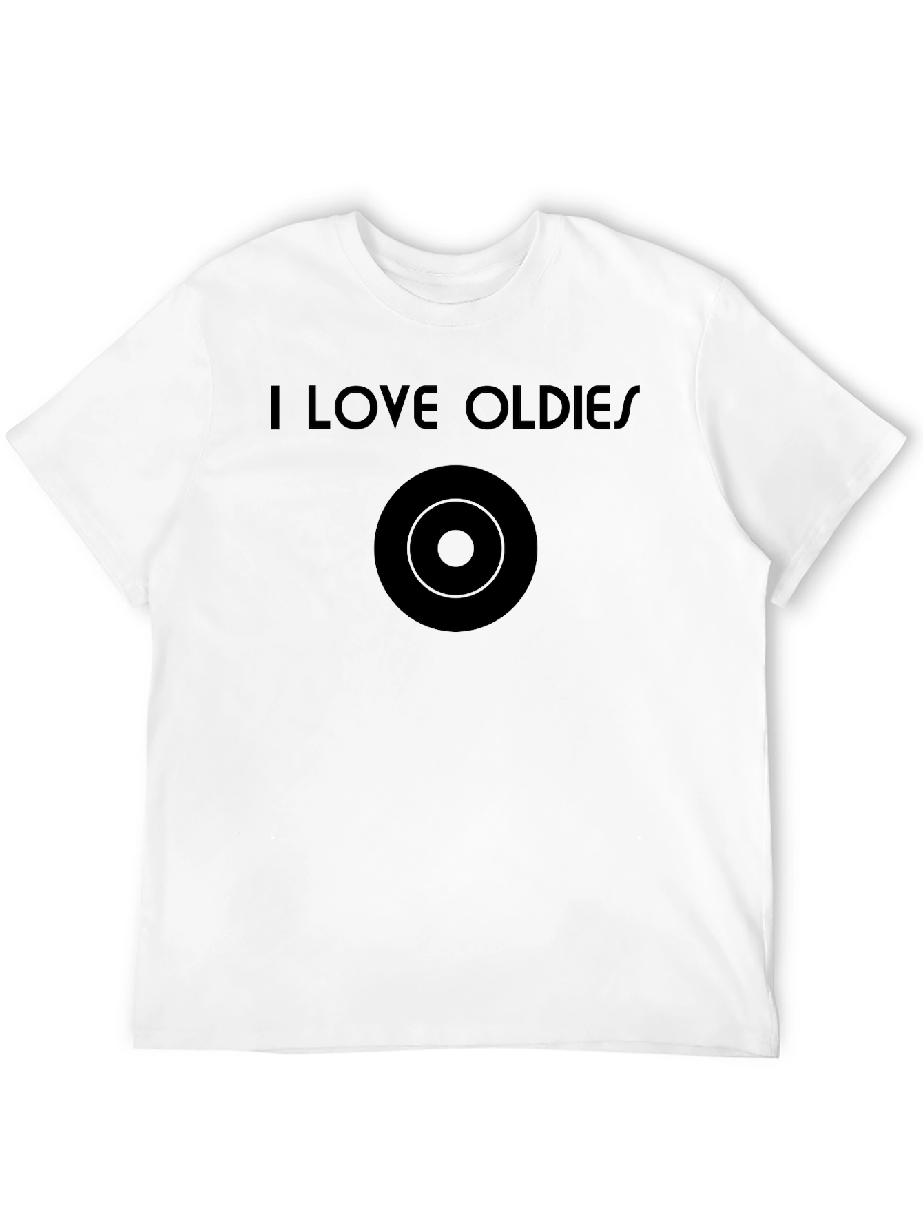 I Love Oldies Black Graphic Tee