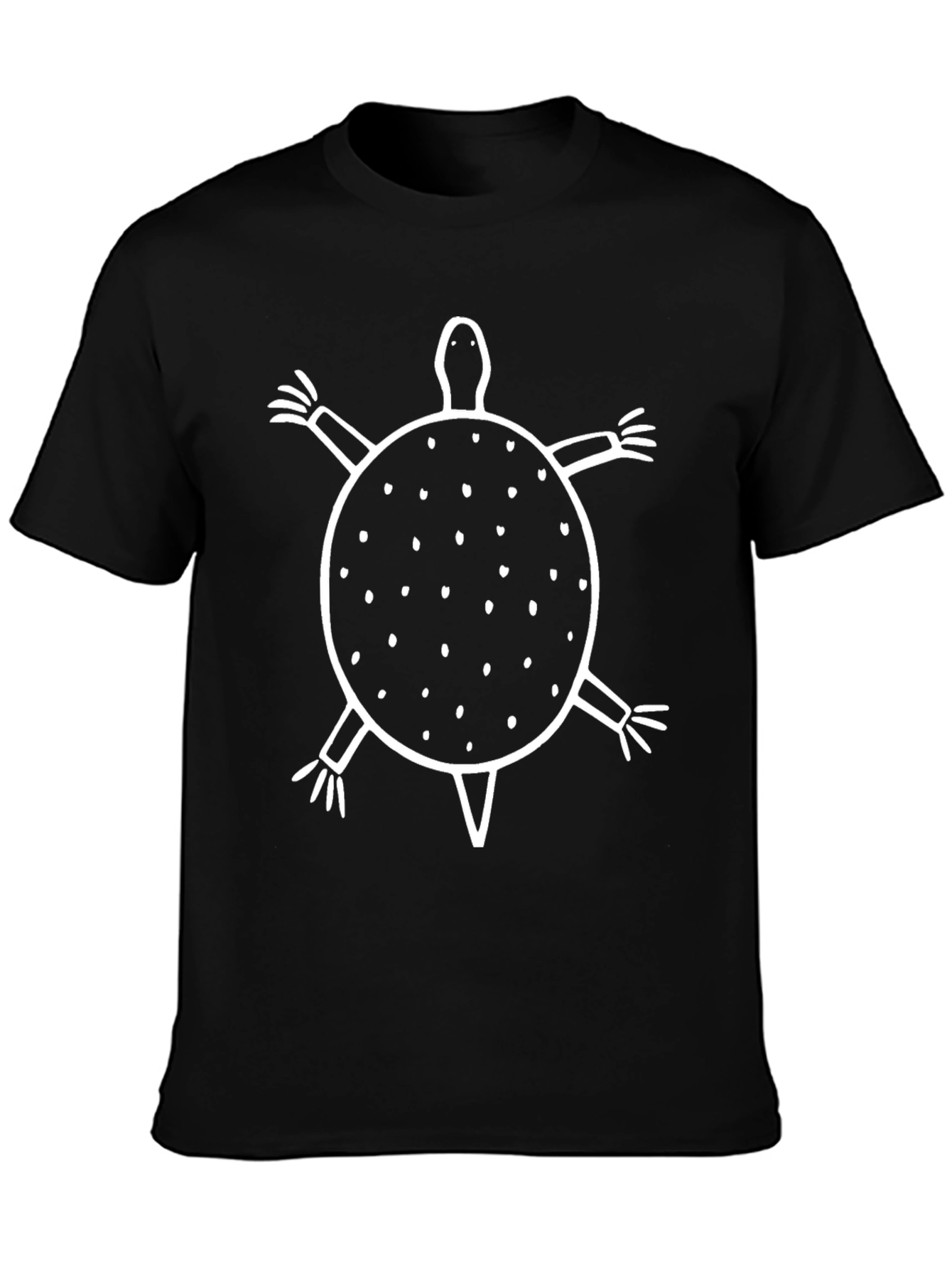 Turtle Graphic Print Tee - Mens Black T-Shirt