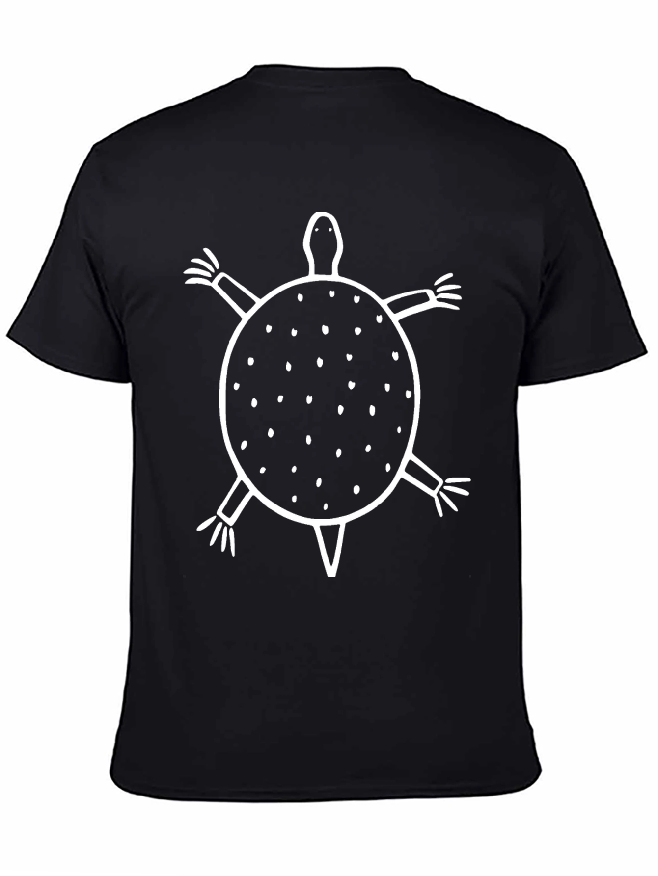 Turtle Graphic Print Tee - Mens Black T-Shirt