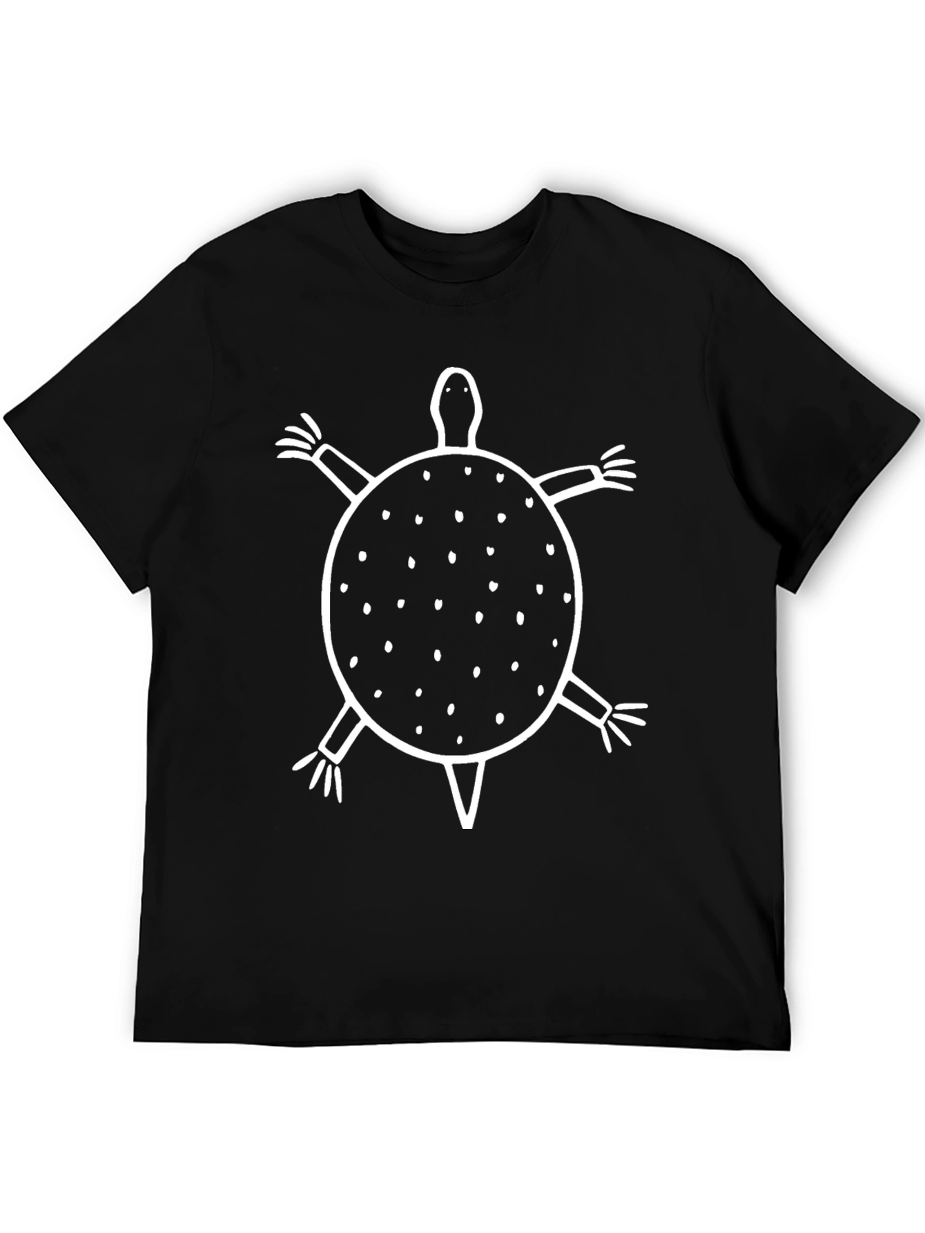 Turtle Graphic Print Tee - Mens Black T-Shirt