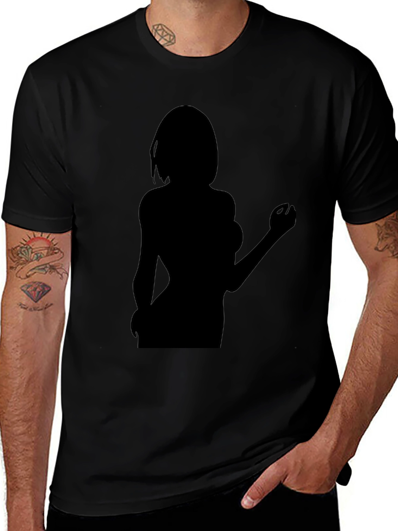 Silhouette Graphic Tee - Black Unisex T-Shirt