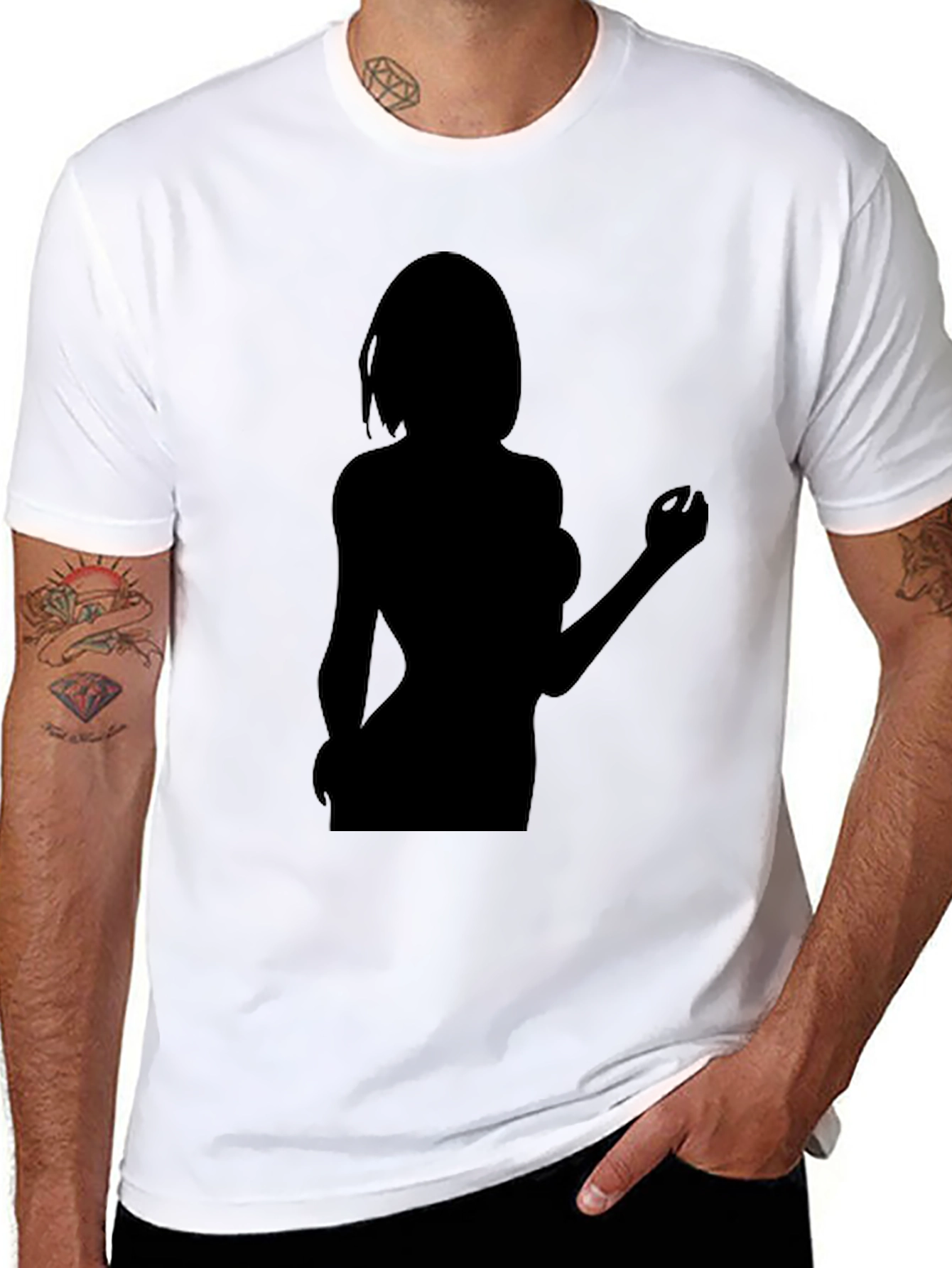 Silhouette Graphic Tee - Black Unisex T-Shirt