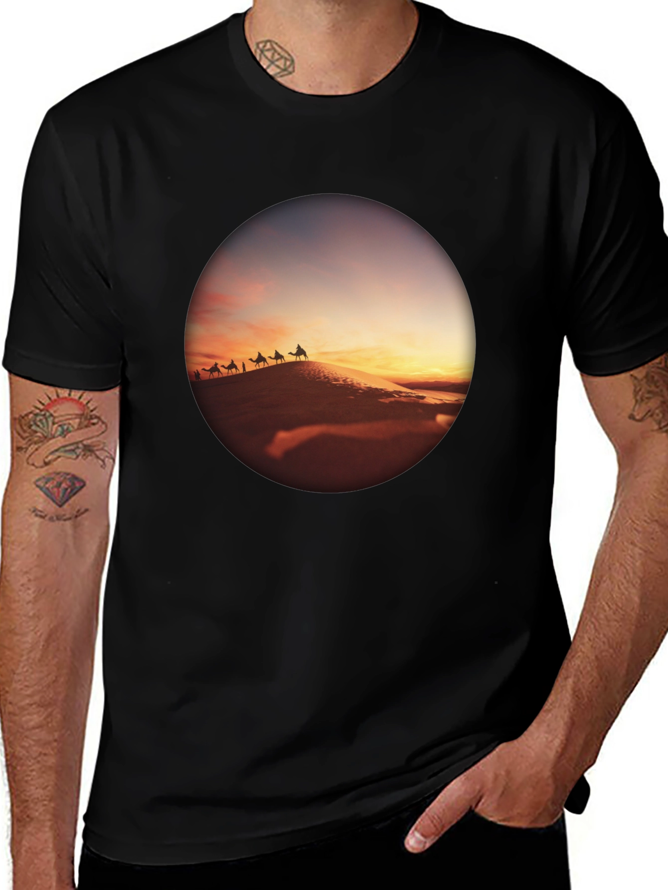 Desert Caravan Black T-Shirt