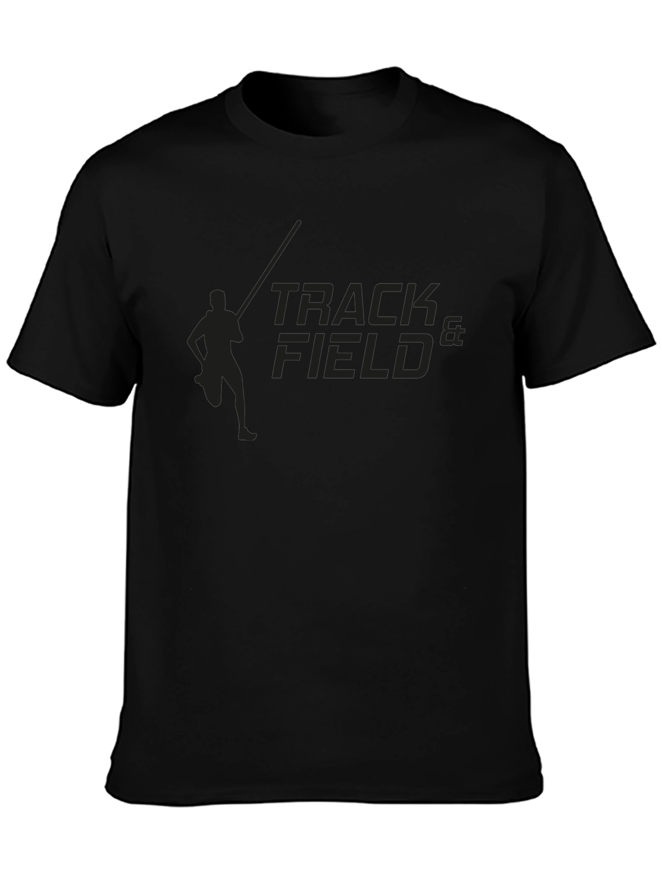 Track & Field Black Graphic Tee
