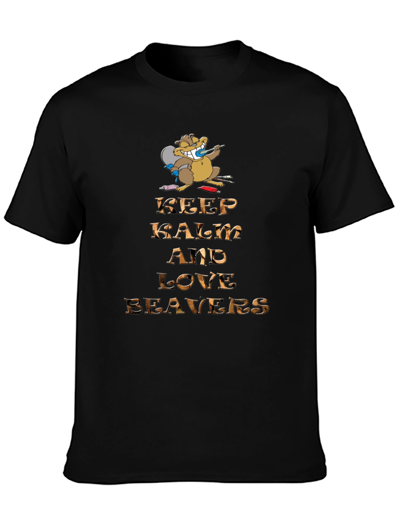Keep Calm and Love Beavers Graphic Tee