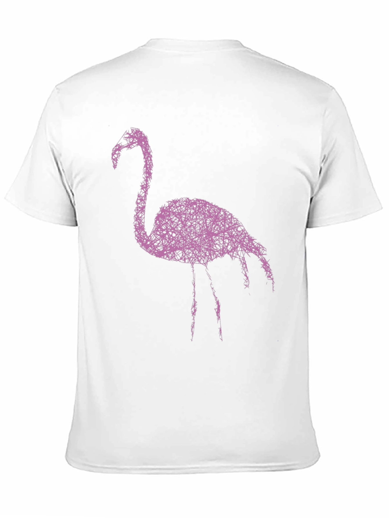 Abstract Flamingo Graphic Tee - Stylish Black T-Shirt