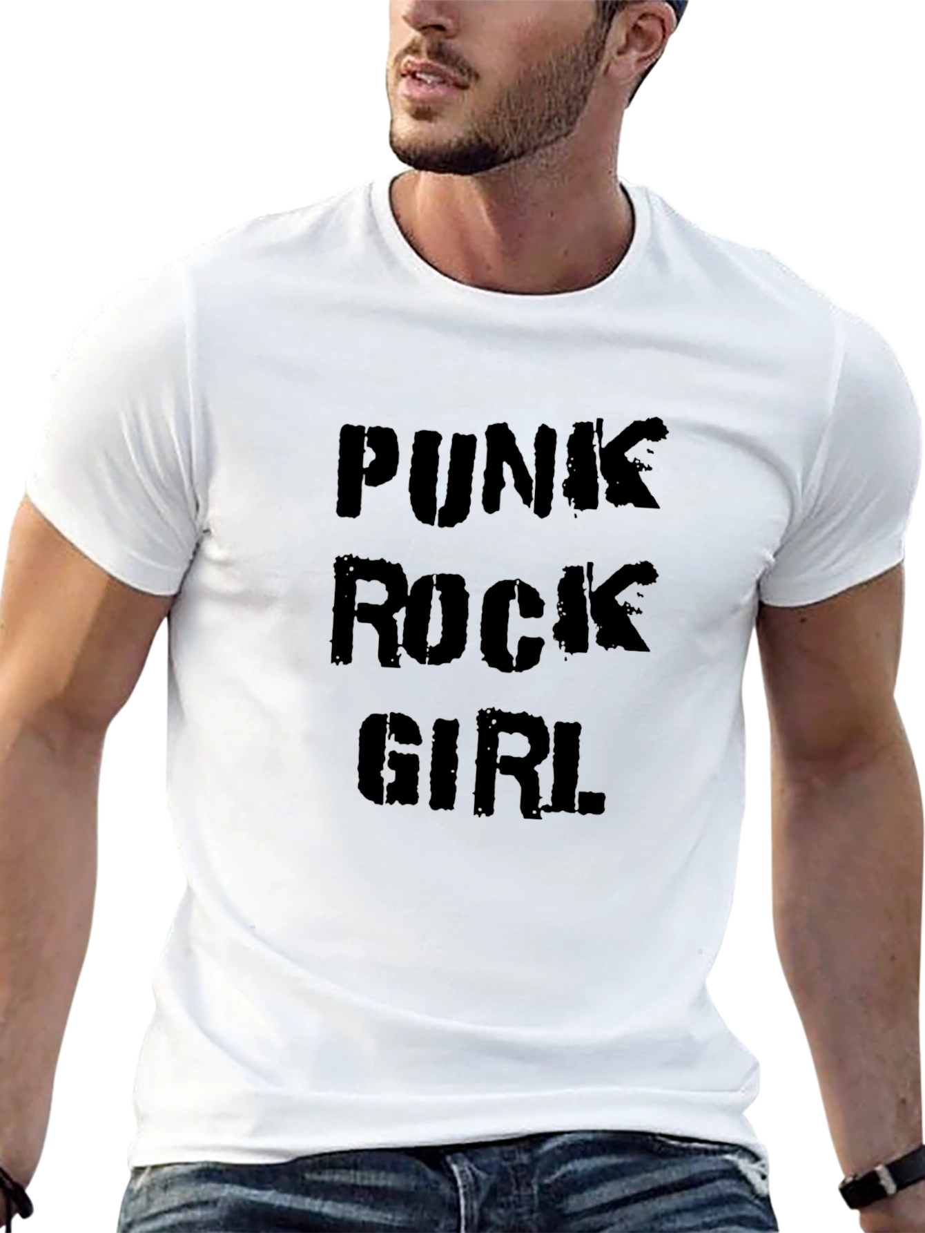 Punk Rock Girl Black T-Shirt