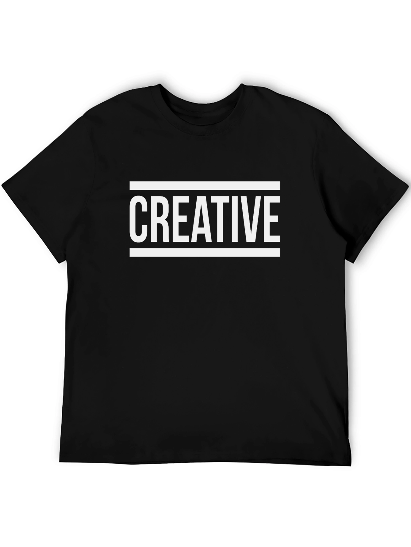 Creative Graphic T-Shirt - Black Cotton Tee