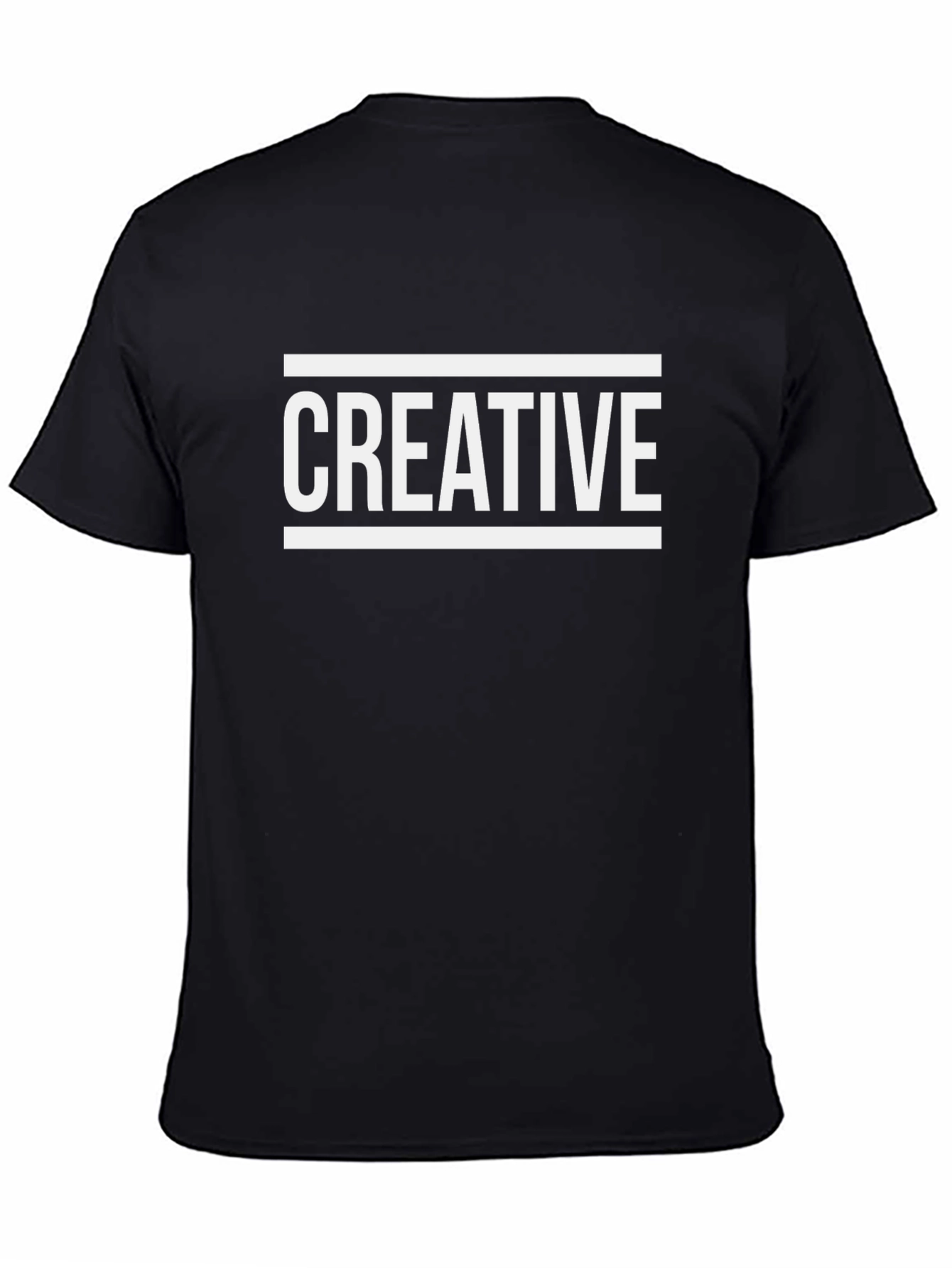Creative Graphic T-Shirt - Black Cotton Tee