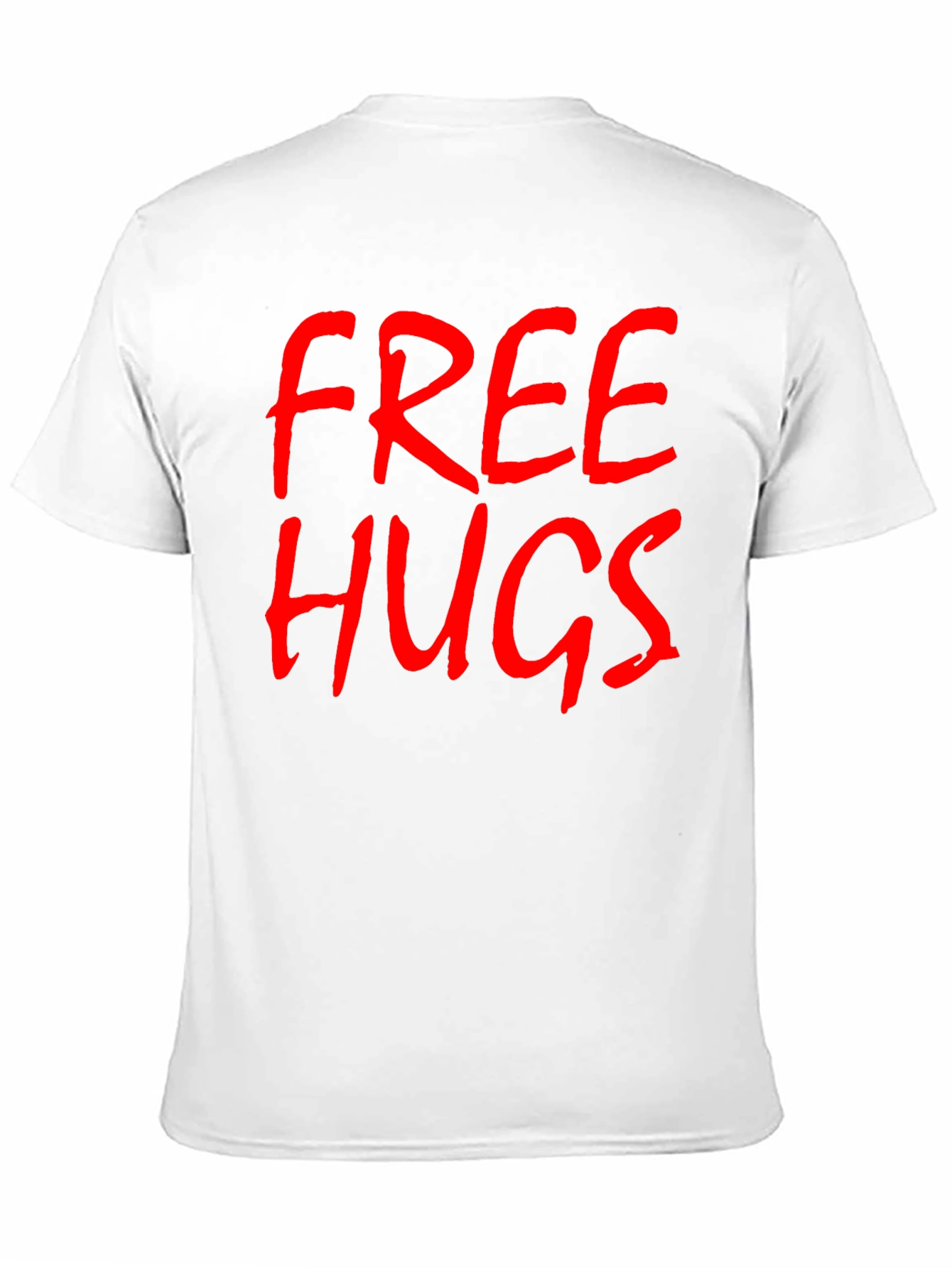 Free Hugs Graphic Tee - Black Cotton T-Shirt