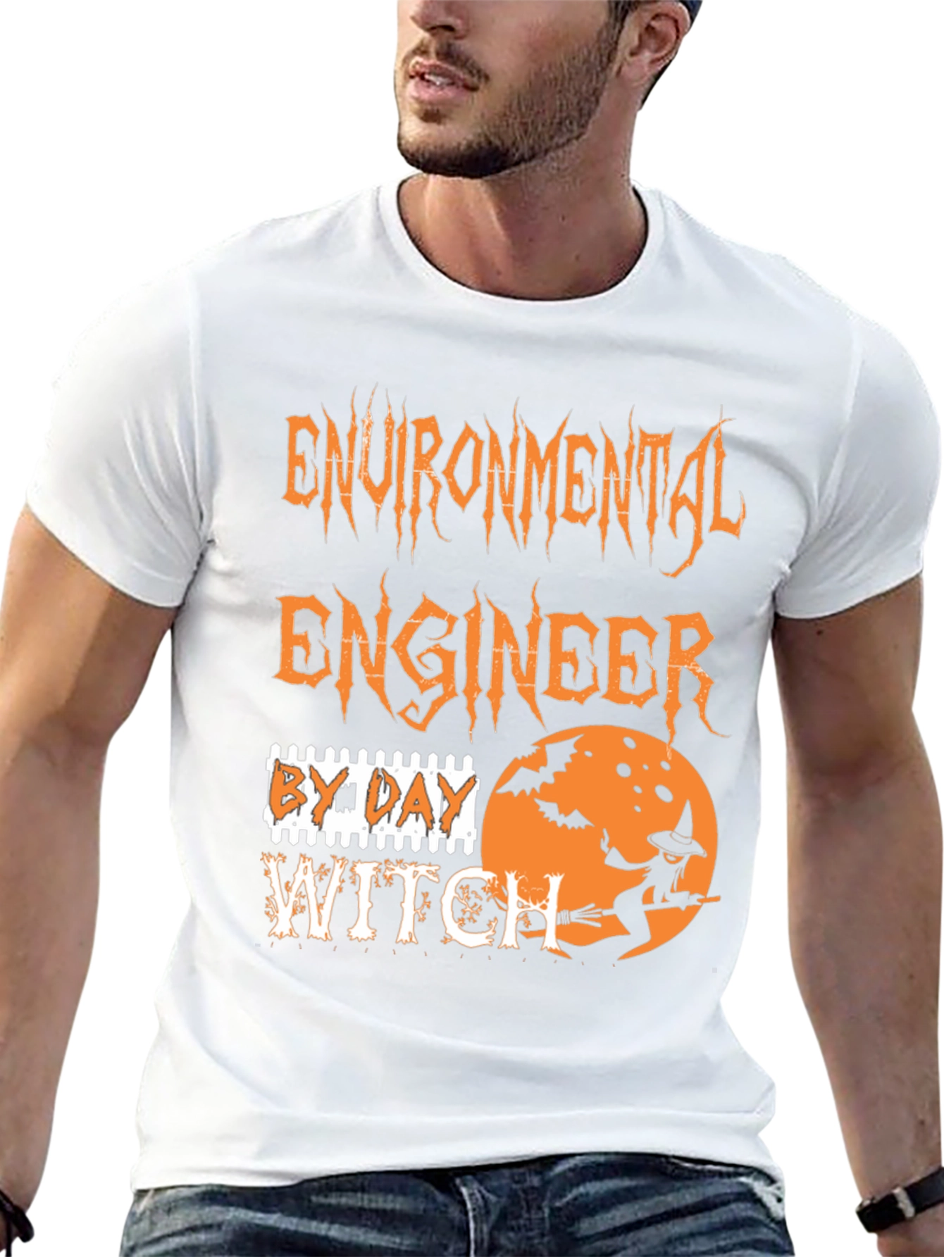 Environmental Engineer By Day Witch By Night Halloween T-Shirt