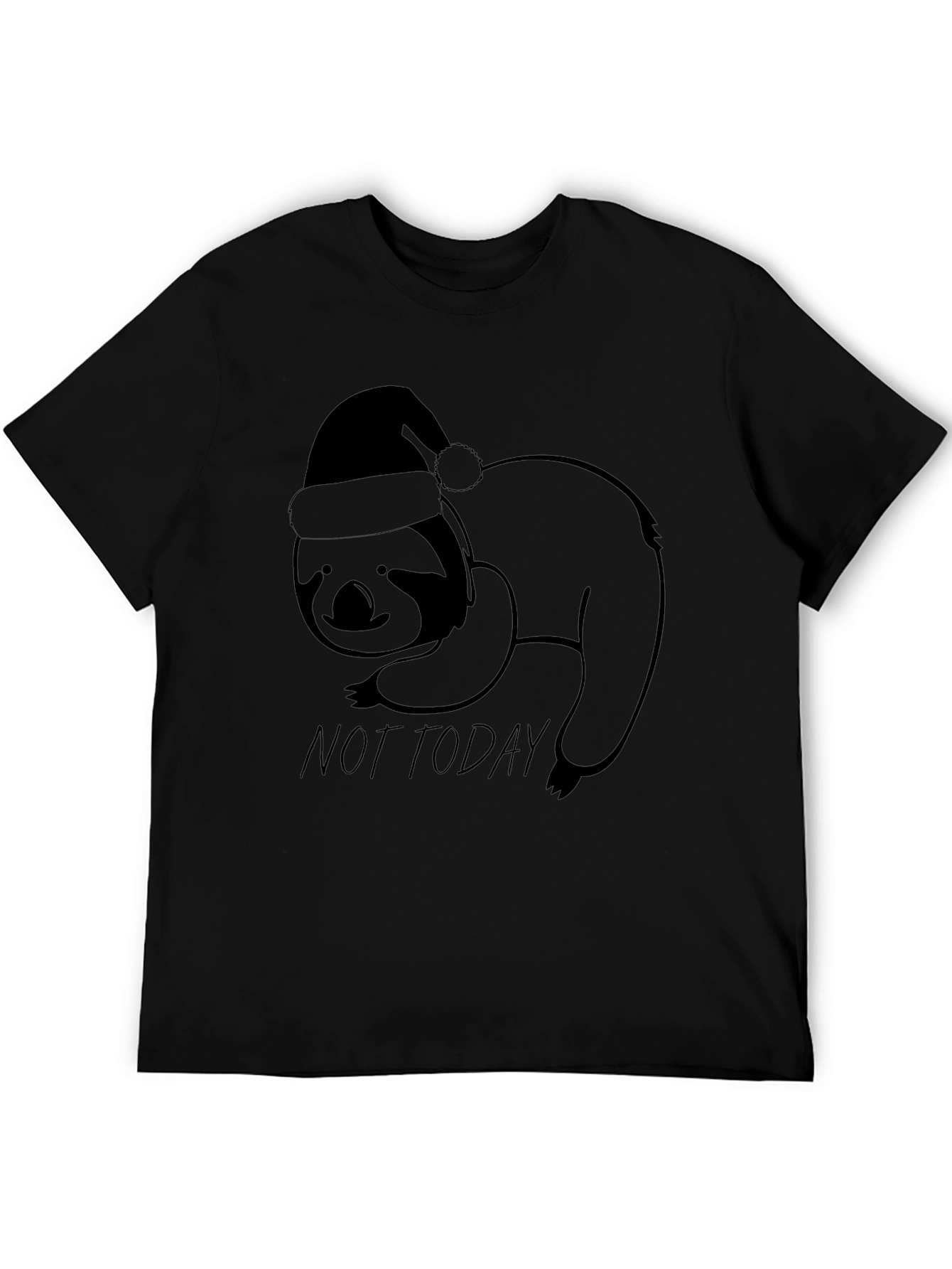 Not Today Sloth Santa Hat T-Shirt