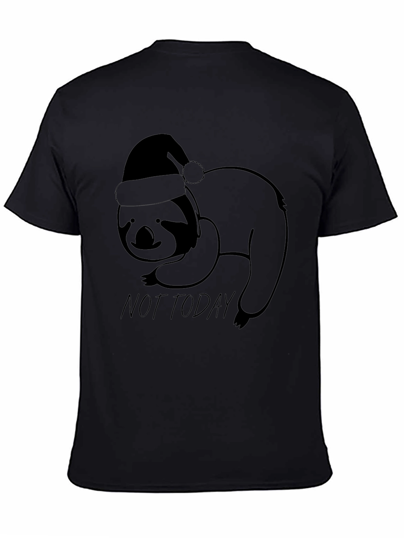 Not Today Sloth Santa Hat T-Shirt