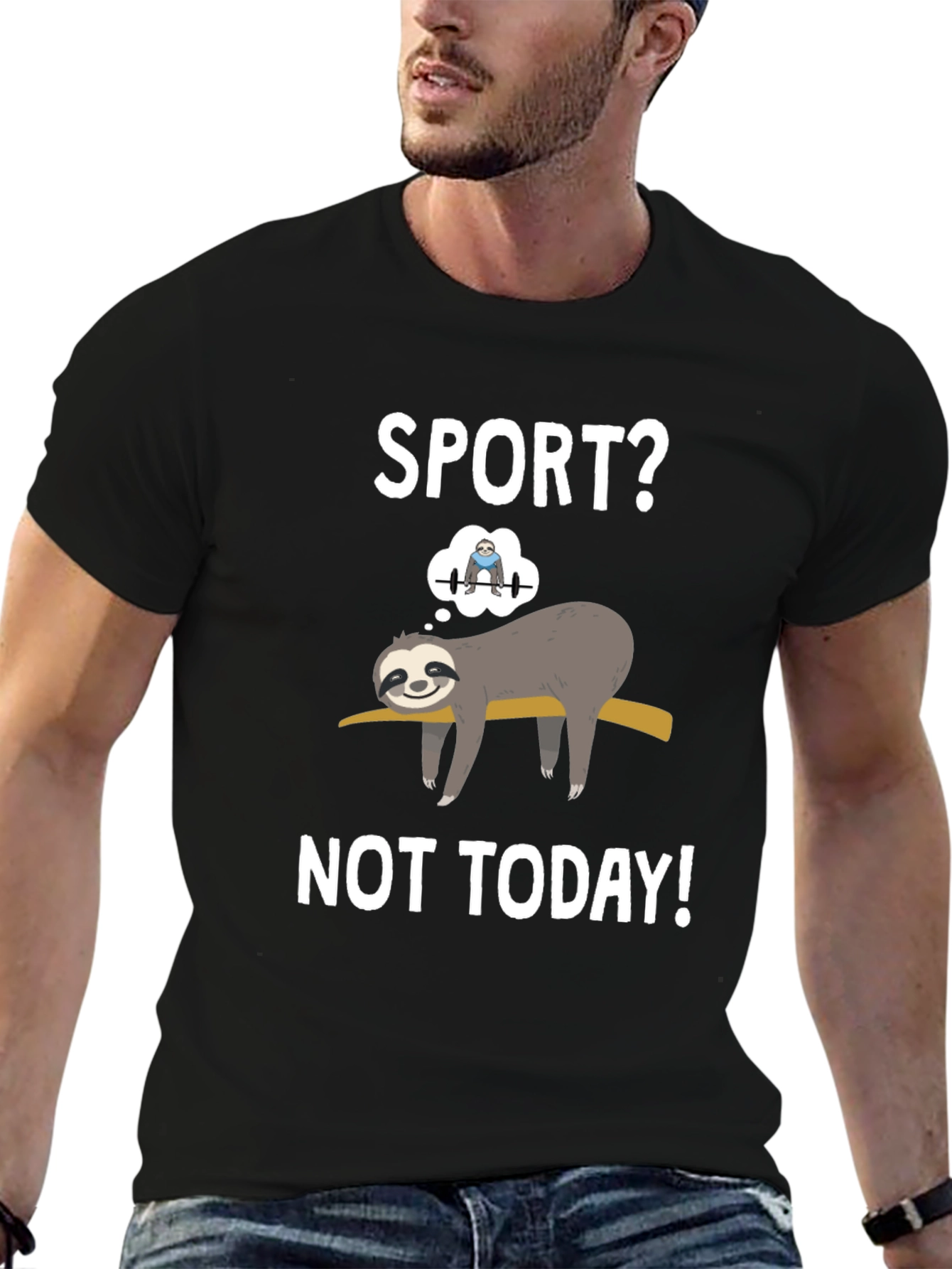 Sport? Not Today! Sloth Graphic Tee