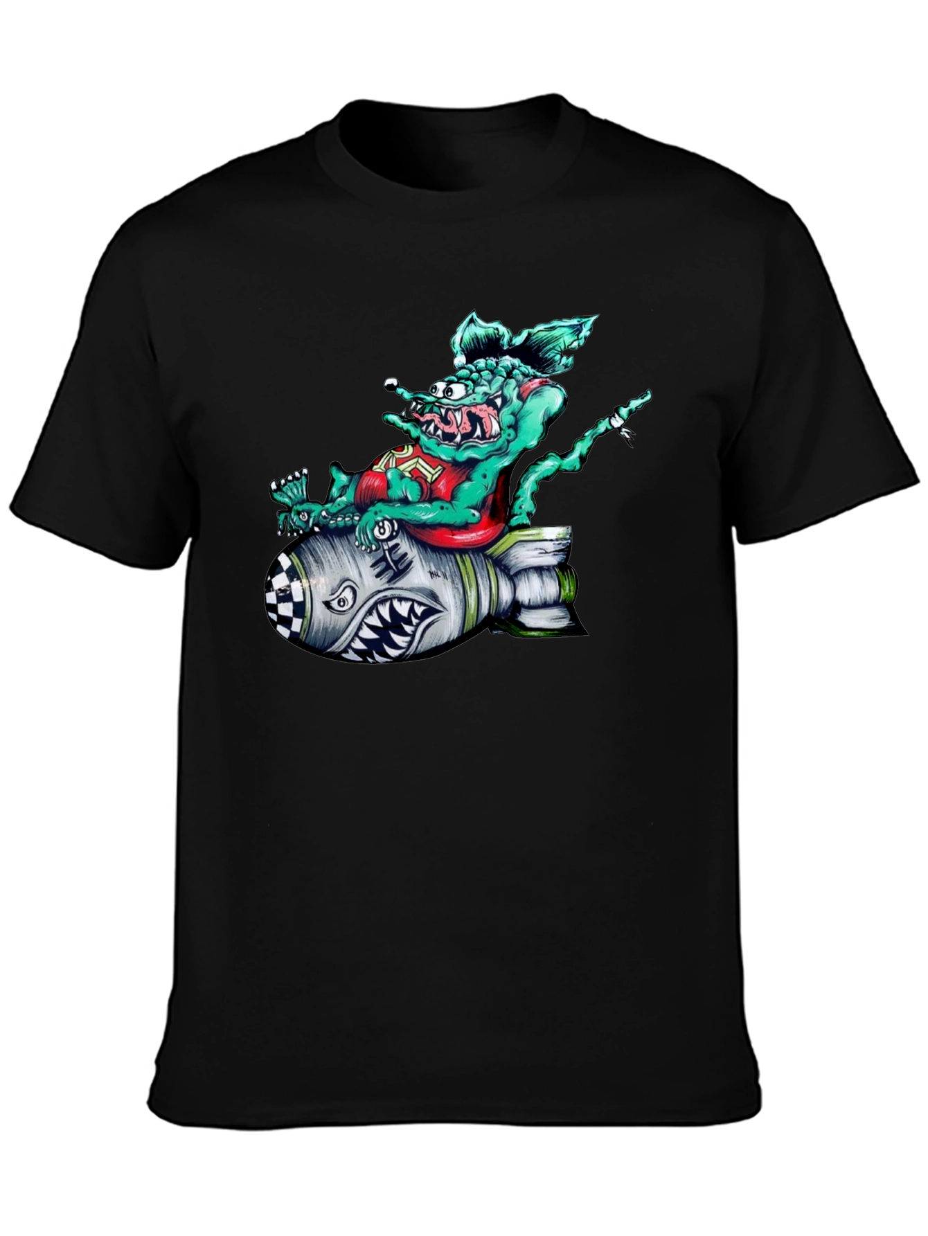 Rat Fink Bomb Graphic T-Shirt - Black