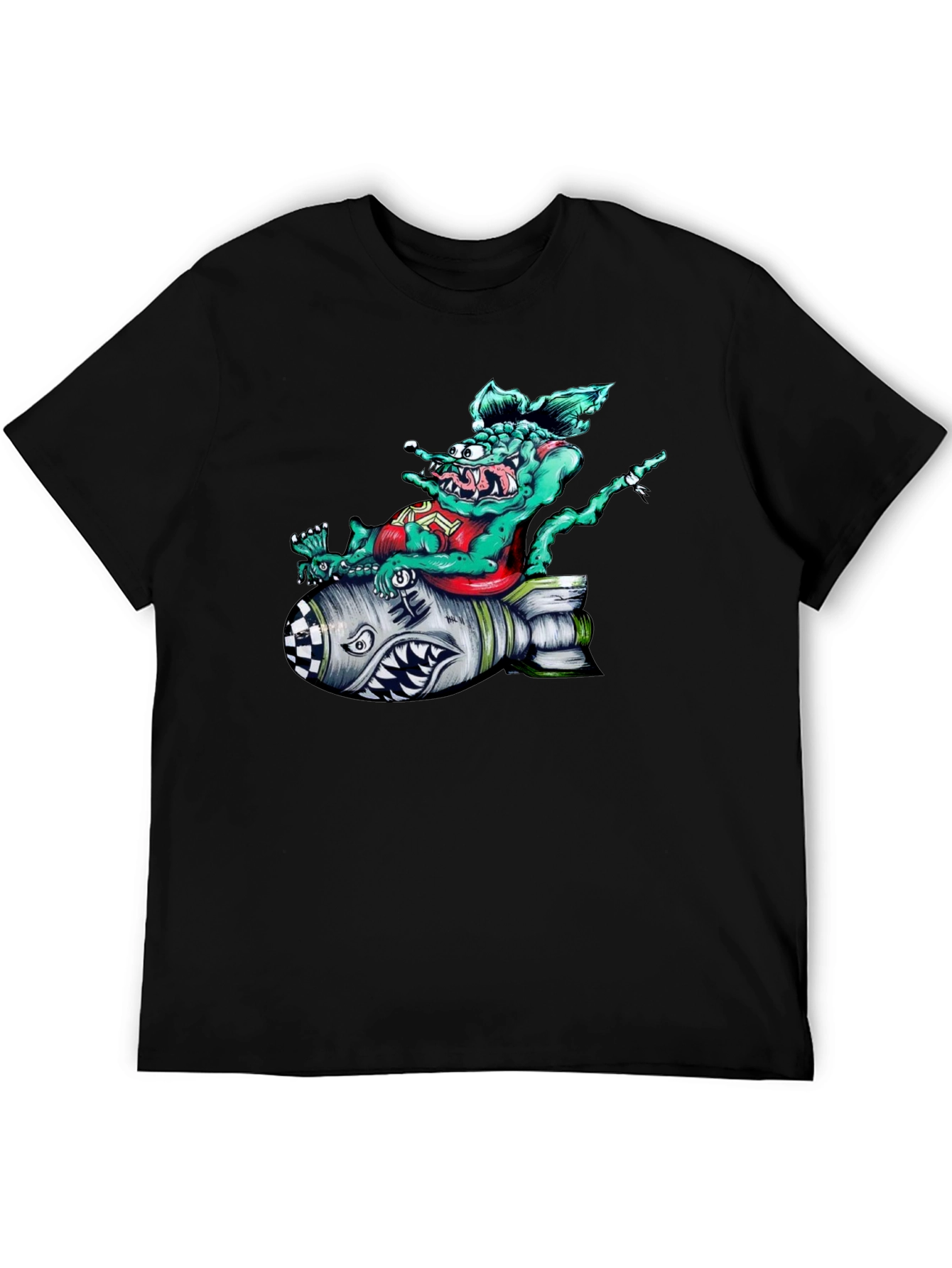 Rat Fink Bomb Graphic T-Shirt - Black