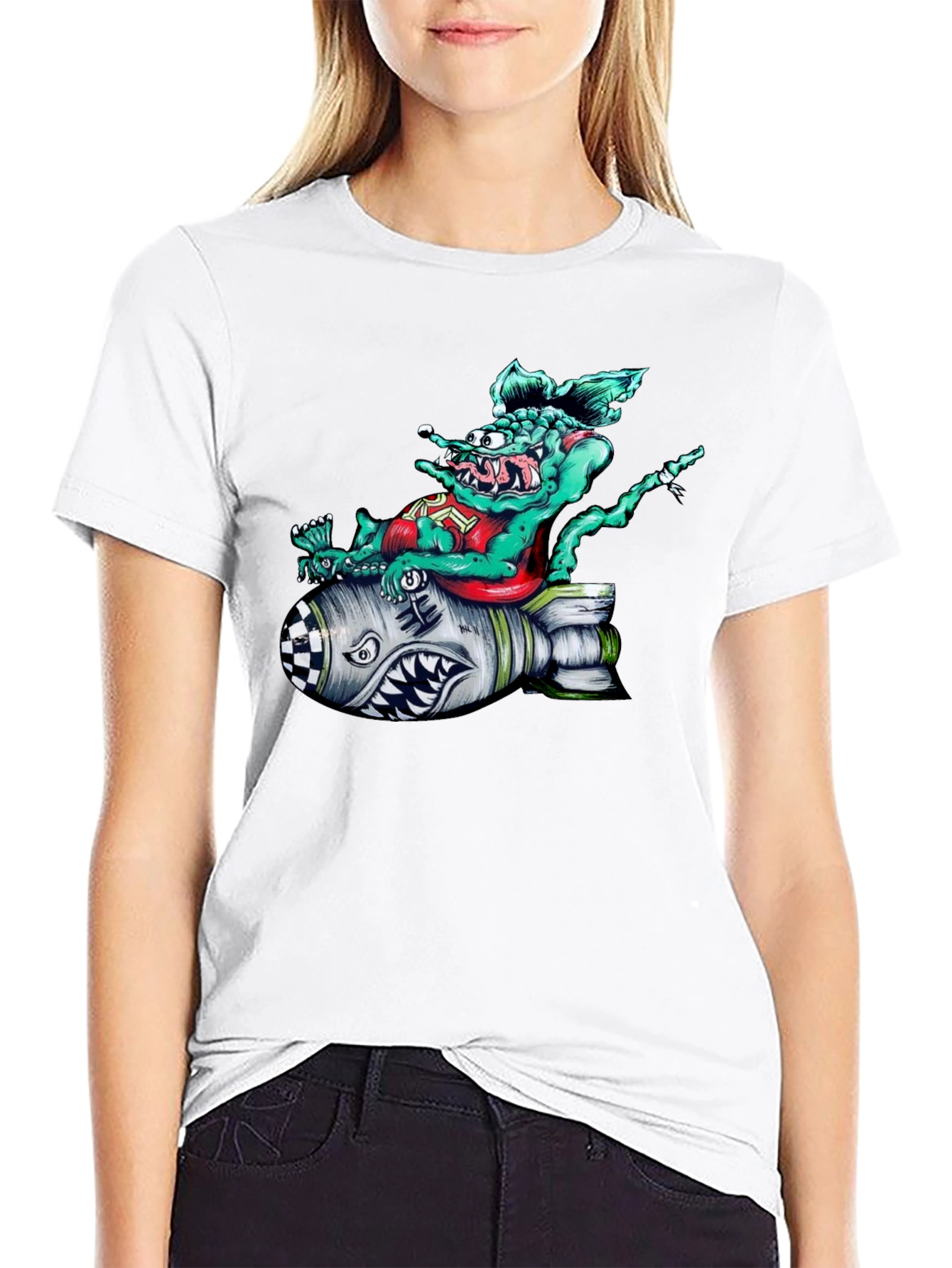 Rat Fink Bomb Graphic T-Shirt - Black