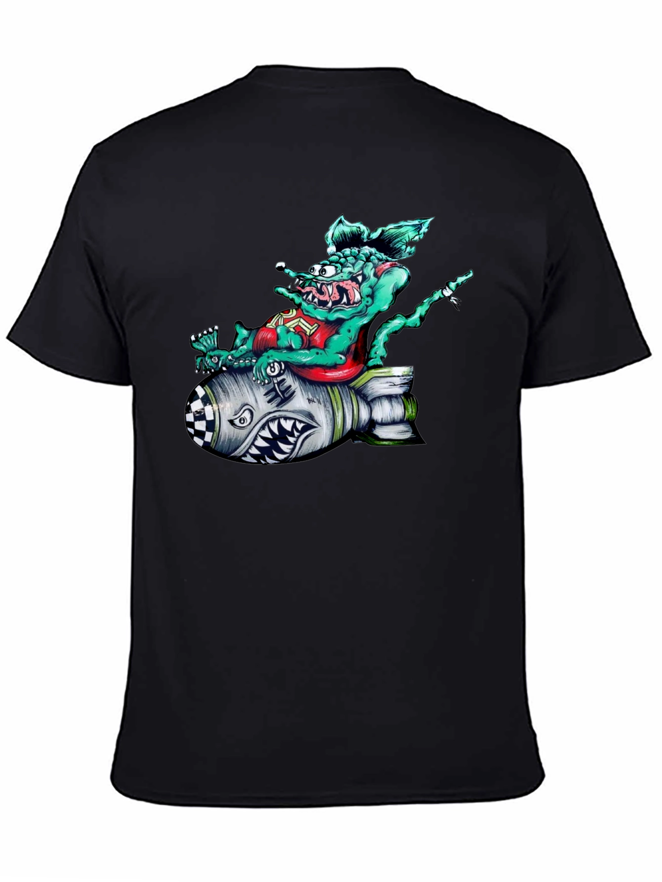 Rat Fink Bomb Graphic T-Shirt - Black