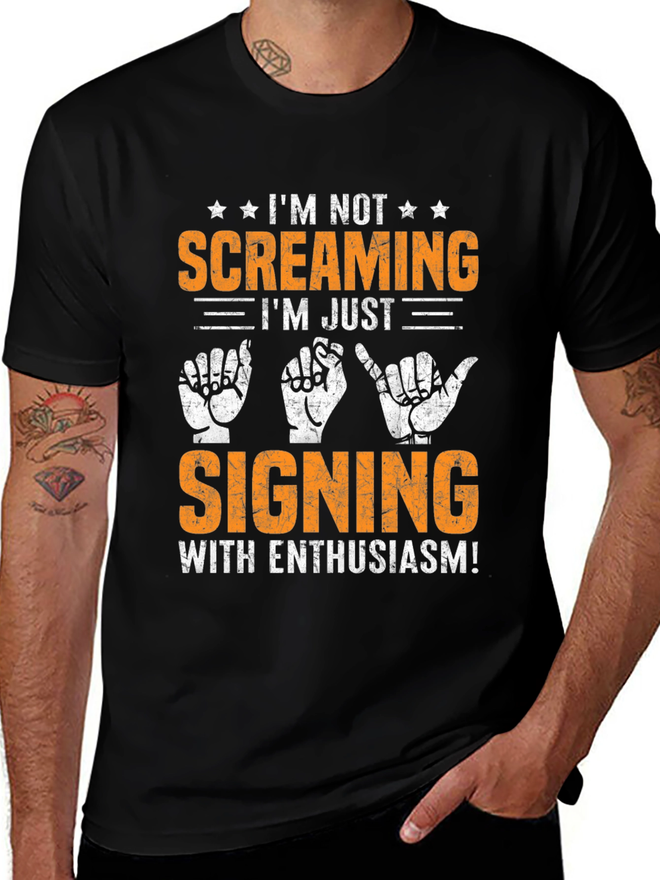 Signing with Enthusiasm T-Shirt - Black
