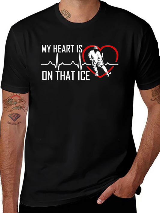 Hockey Heartbeat T-Shirt - Ice Hockey Lover Gift