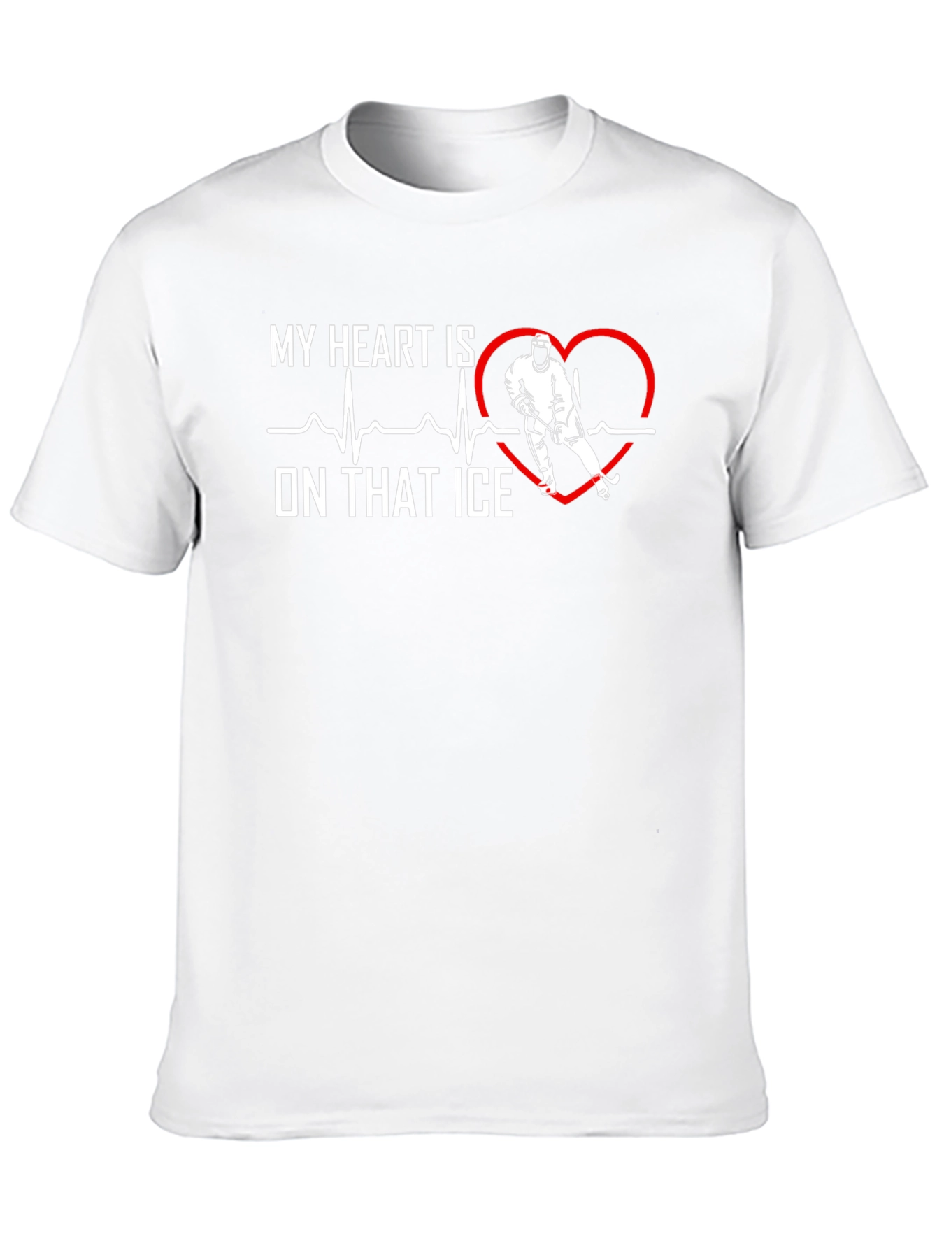 Hockey Heartbeat T-Shirt - Ice Hockey Lover Gift