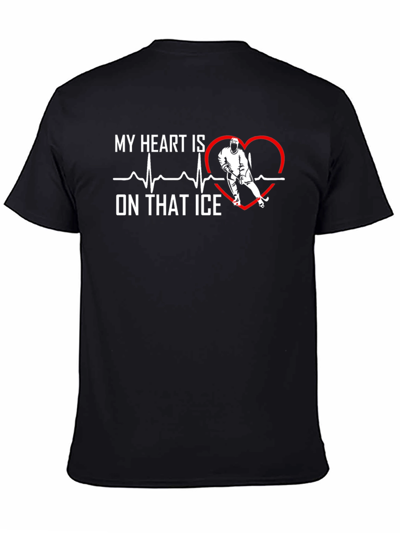 Hockey Heartbeat T-Shirt - Ice Hockey Lover Gift
