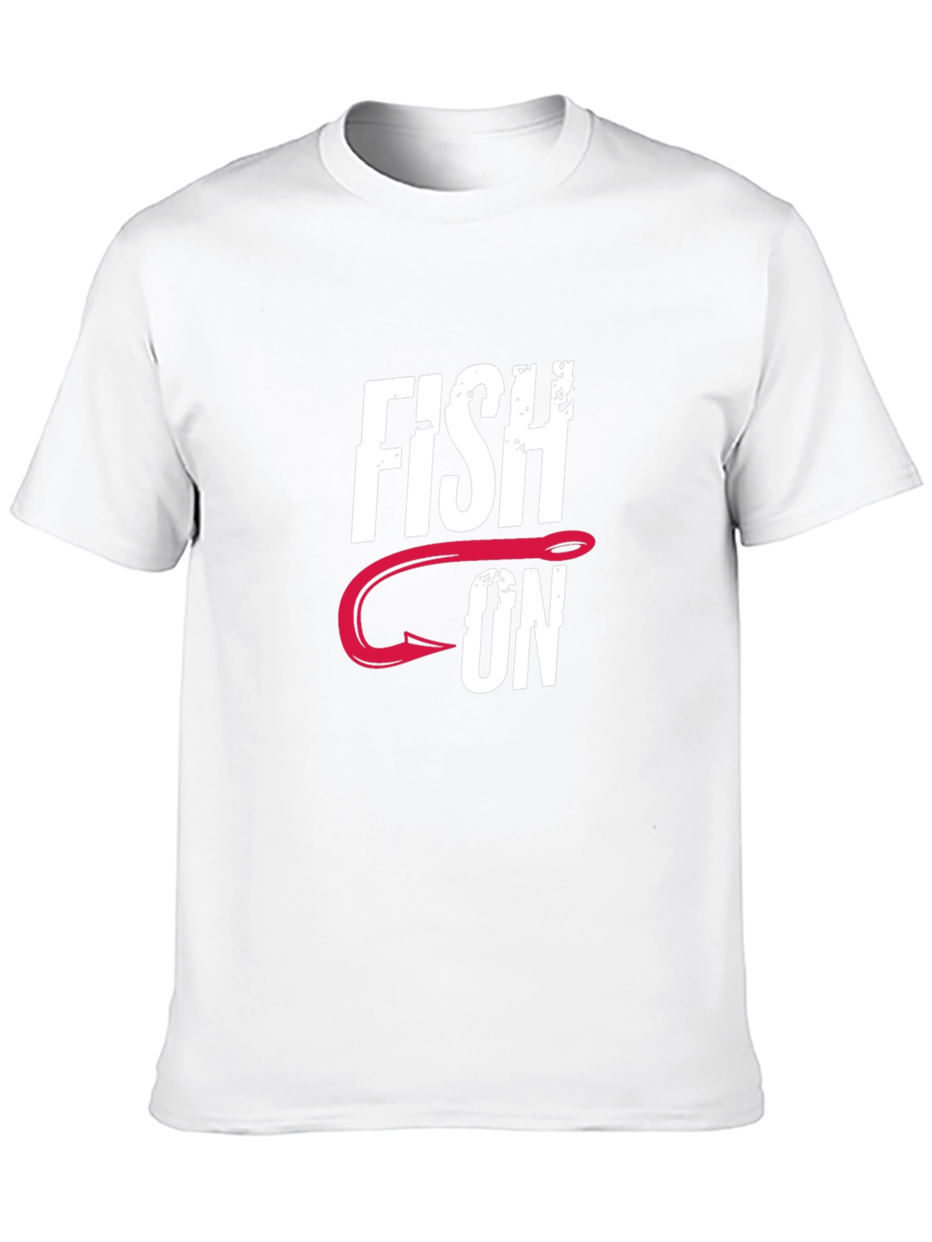 Fish On Graphic Tee - Black Cotton Fishing T-Shirt