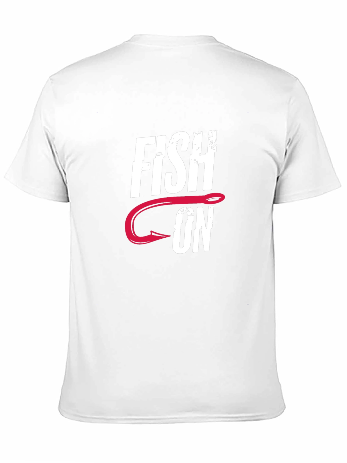 Fish On Graphic Tee - Black Cotton Fishing T-Shirt