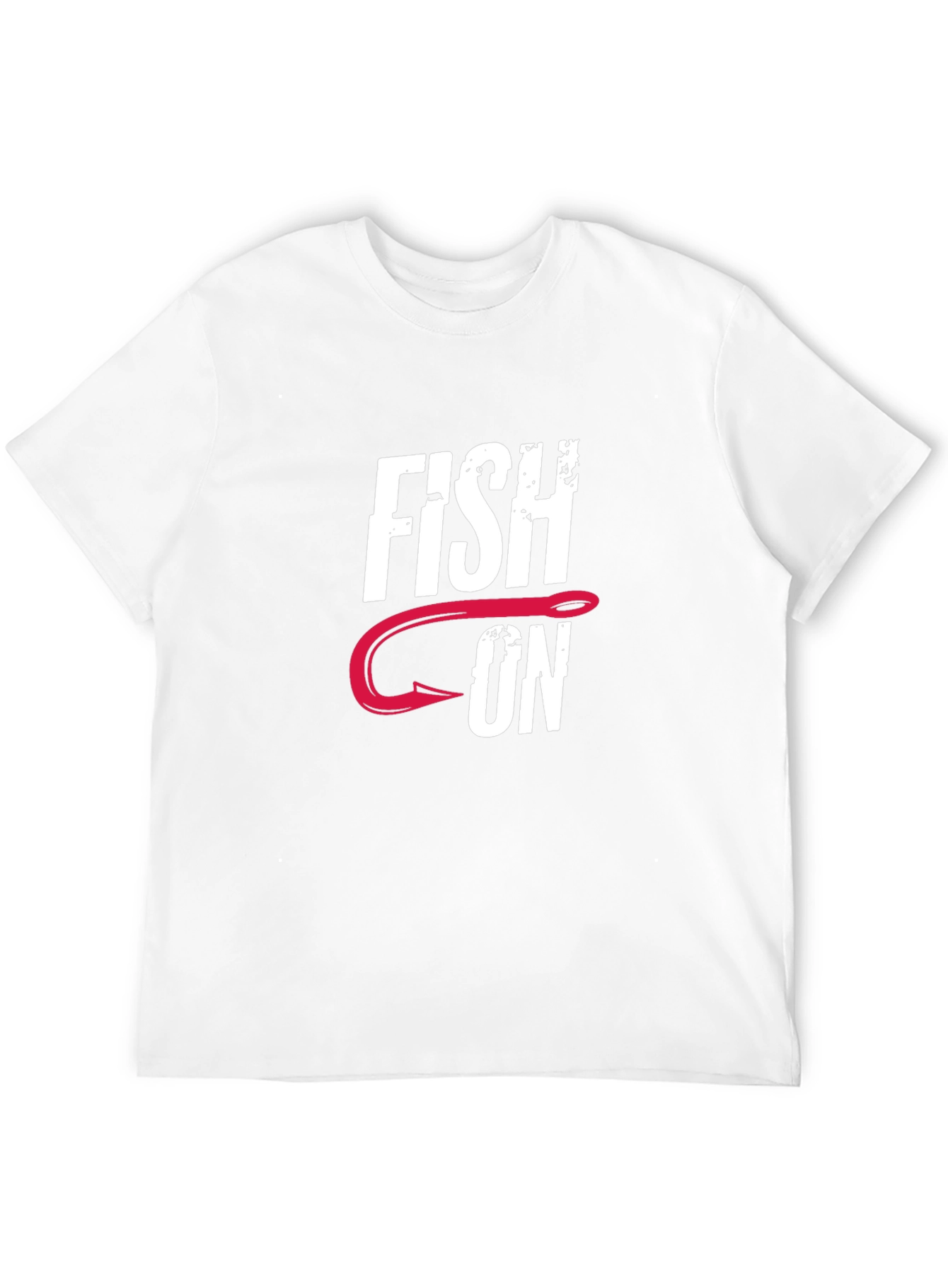 Fish On Graphic Tee - Black Cotton Fishing T-Shirt