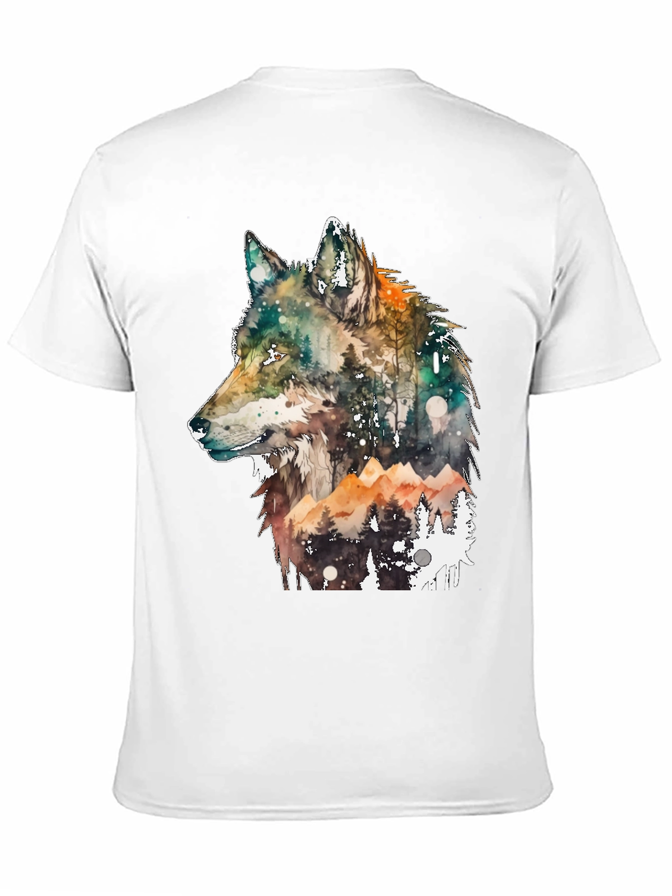 Wolf Forest Graphic Tee - Unisex Black T-Shirt
