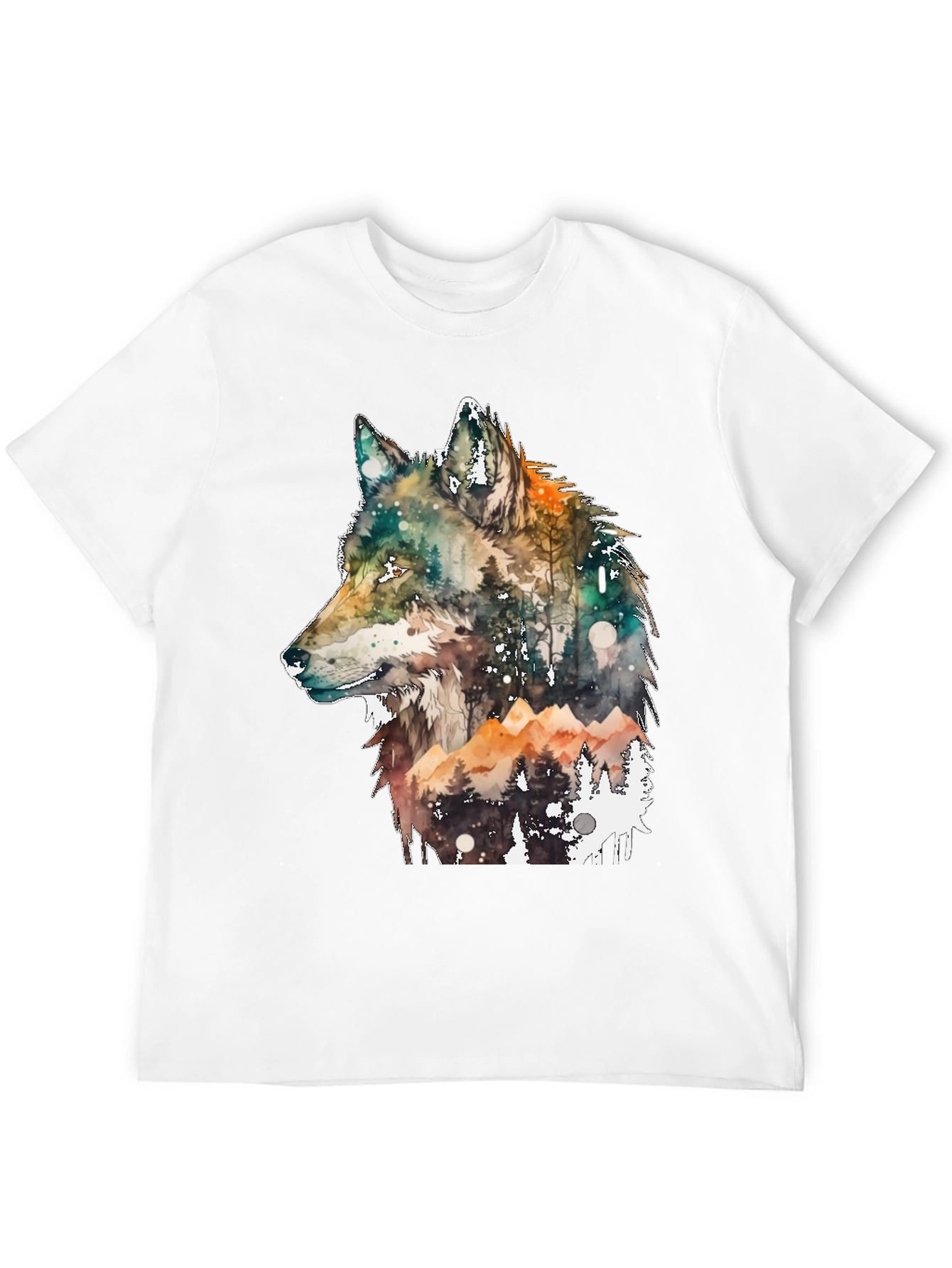 Wolf Forest Graphic Tee - Unisex Black T-Shirt