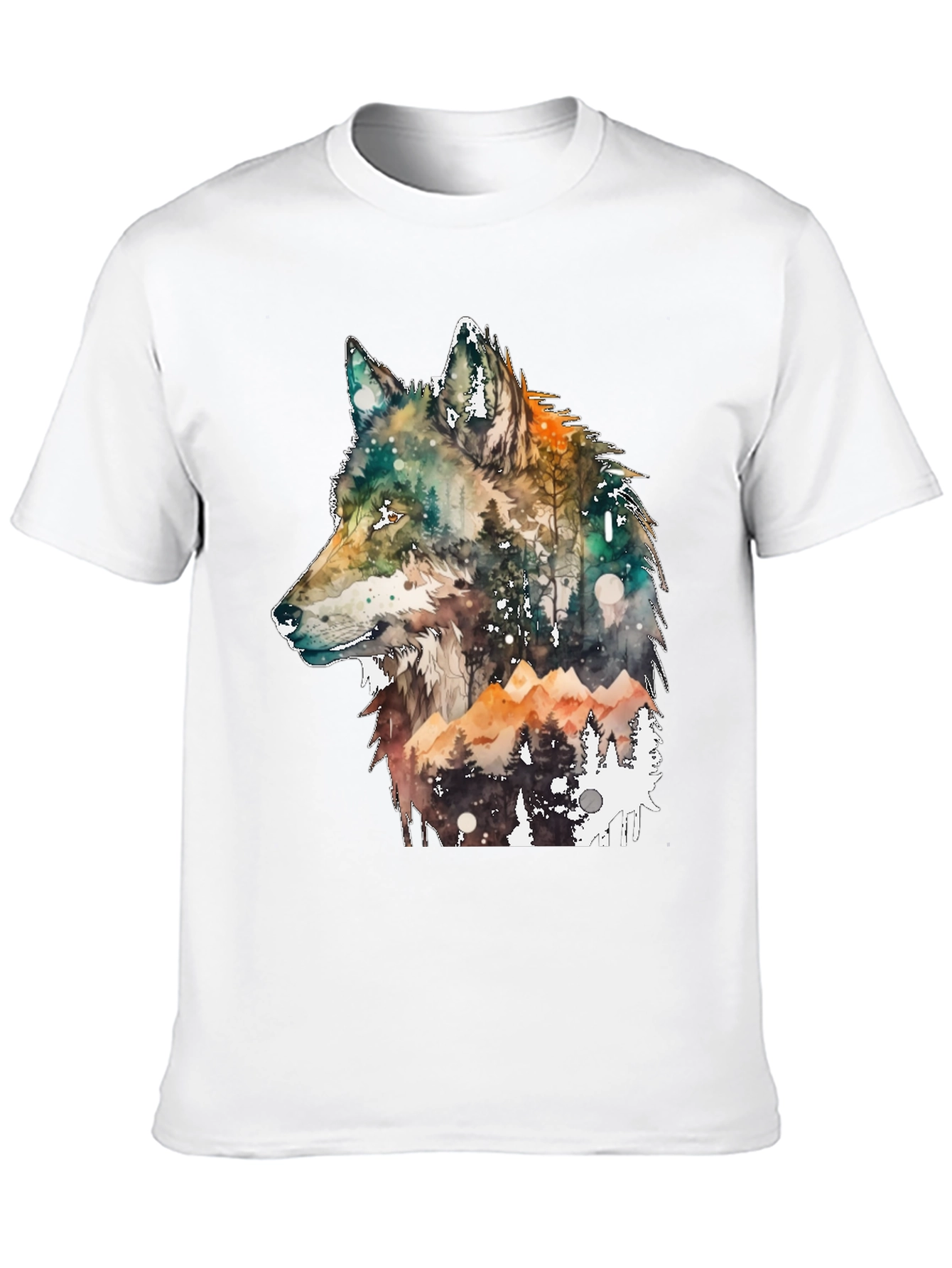 Wolf Forest Graphic Tee - Unisex Black T-Shirt