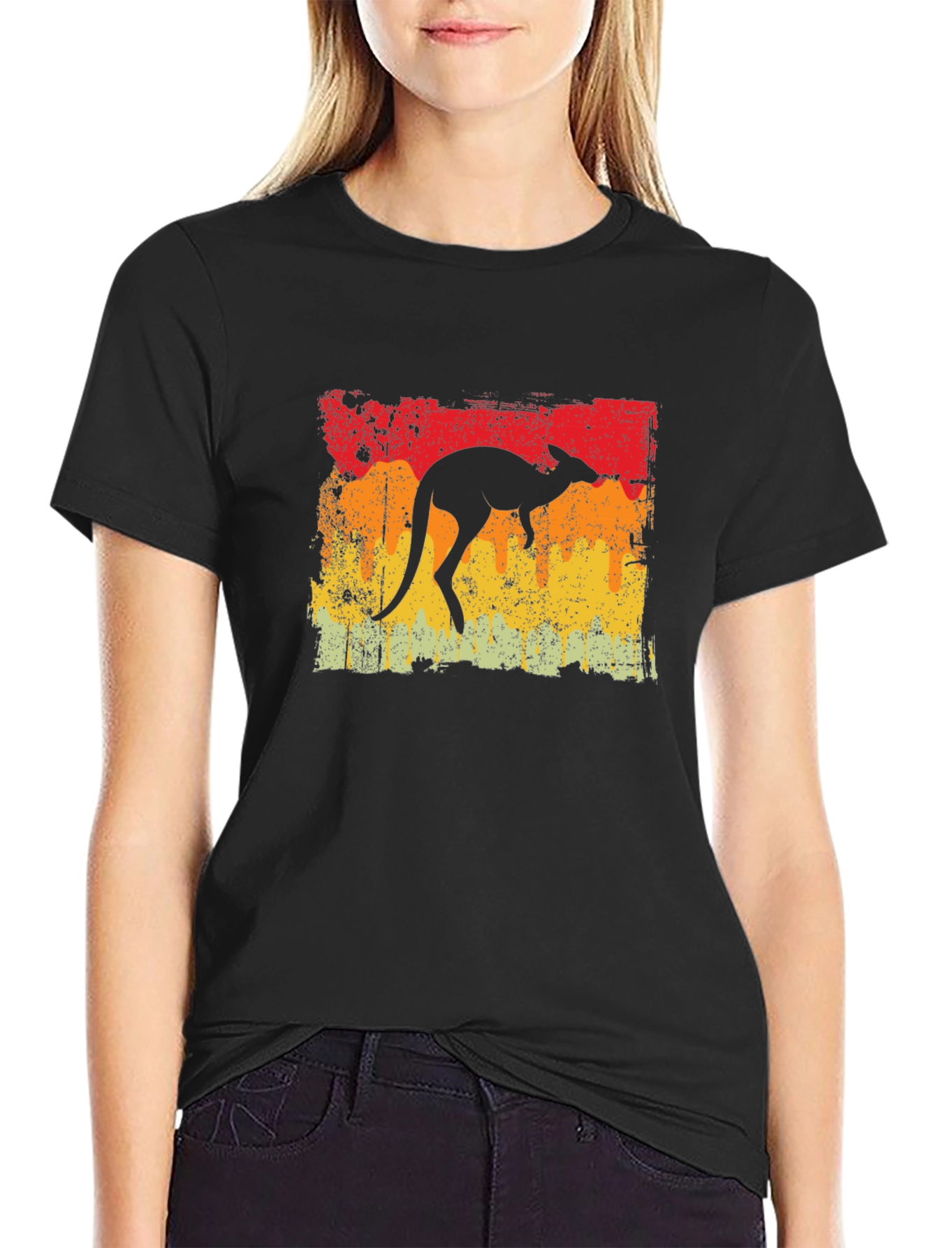 Retro Kangaroo Graphic T-Shirt