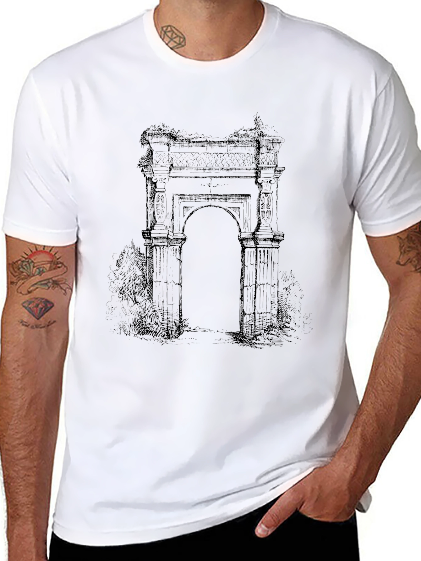 Architectural Arch Graphic Tee - Black