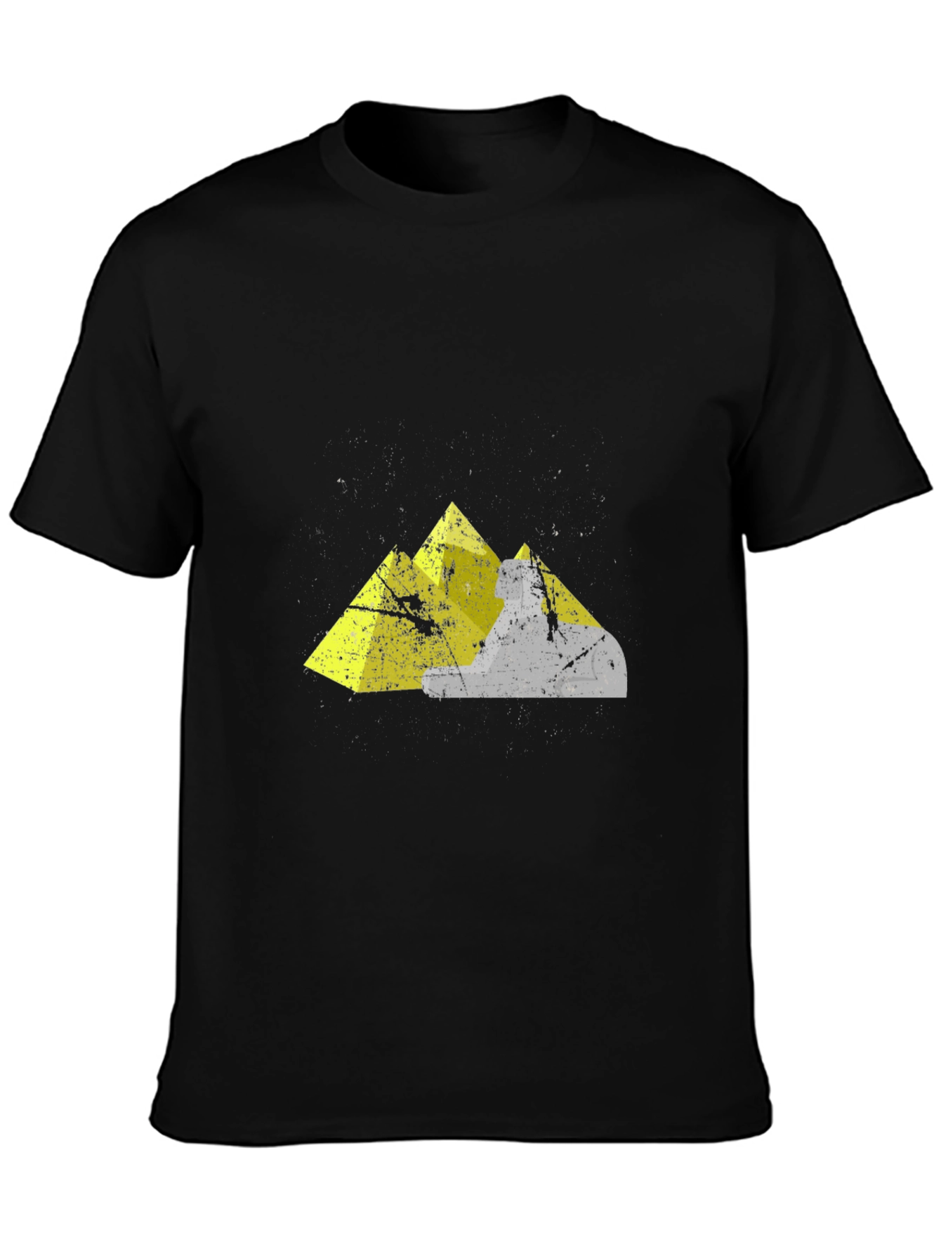 Geometric Mountain Graphic Tee - Black