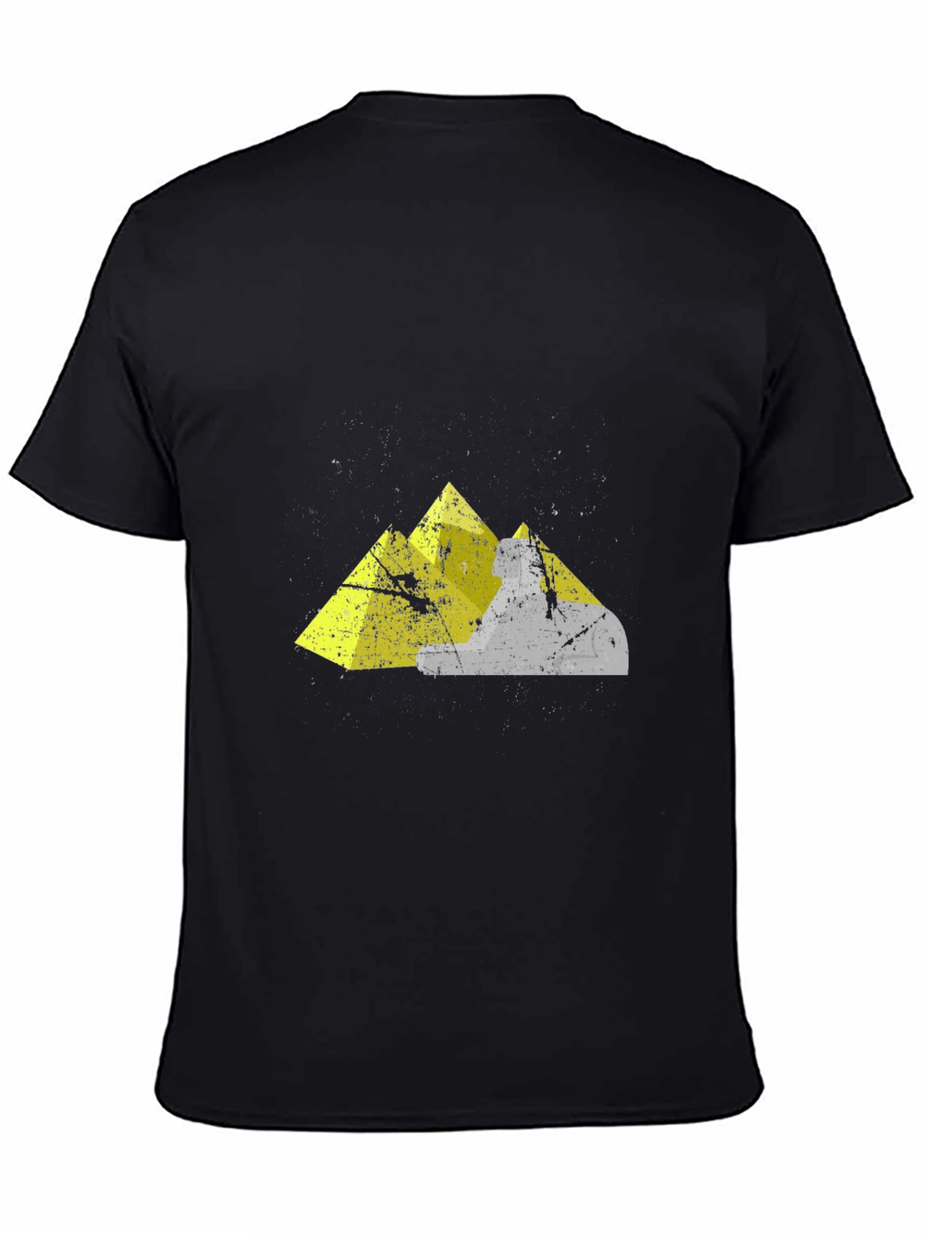 Geometric Mountain Graphic Tee - Black