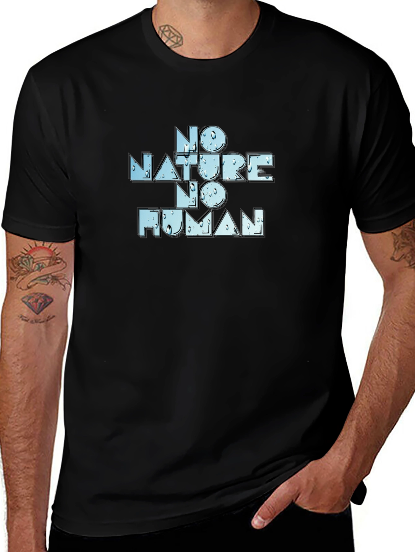 No Nature No Human Graphic T-Shirt