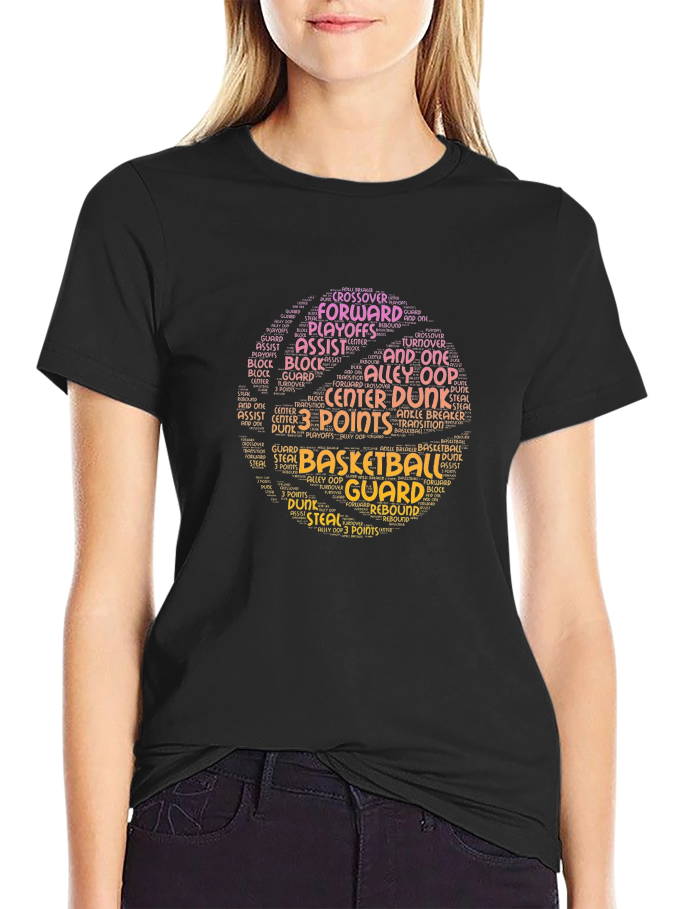 Basketball Word Art T-Shirt